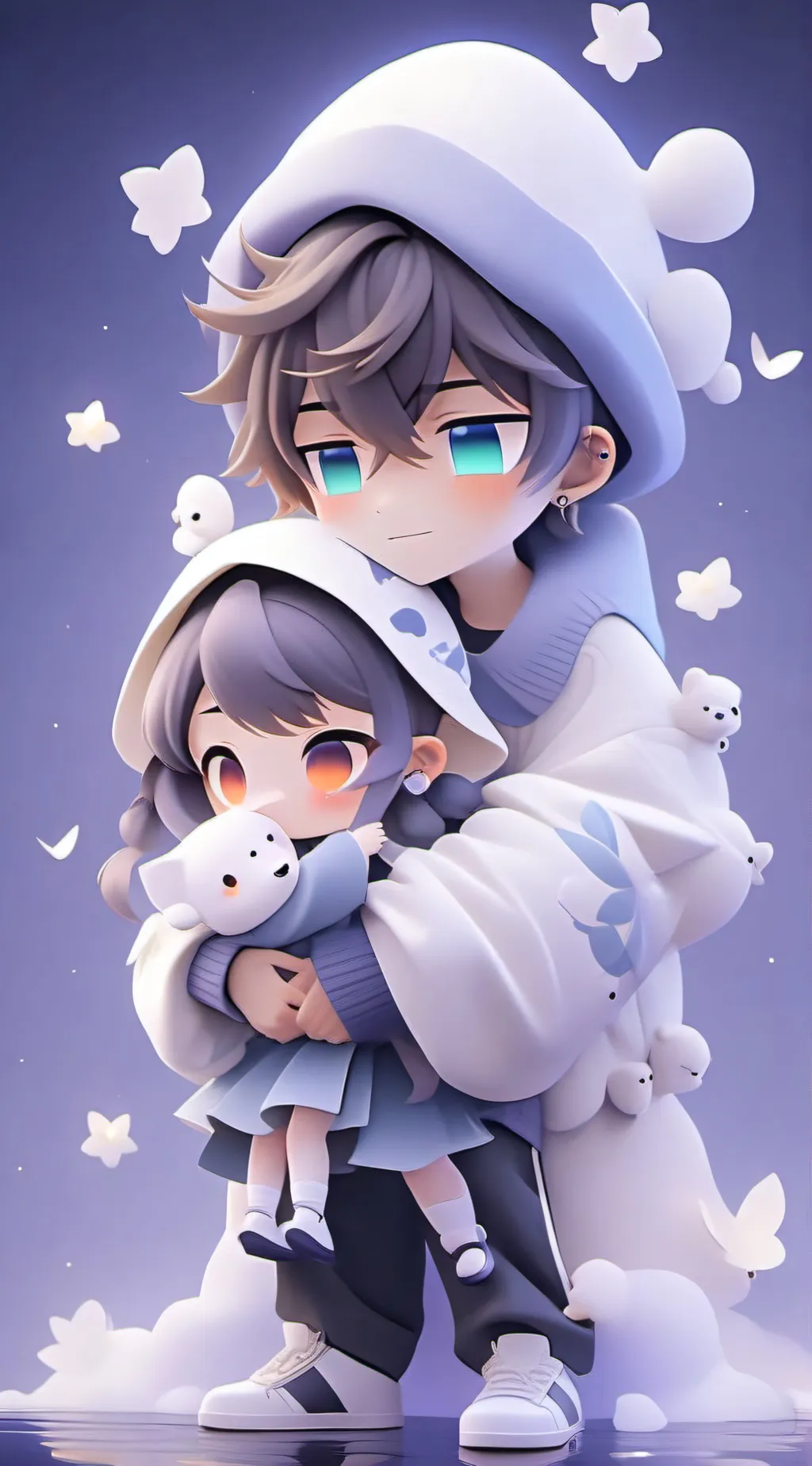 ai character: 😳 family fight😡 background