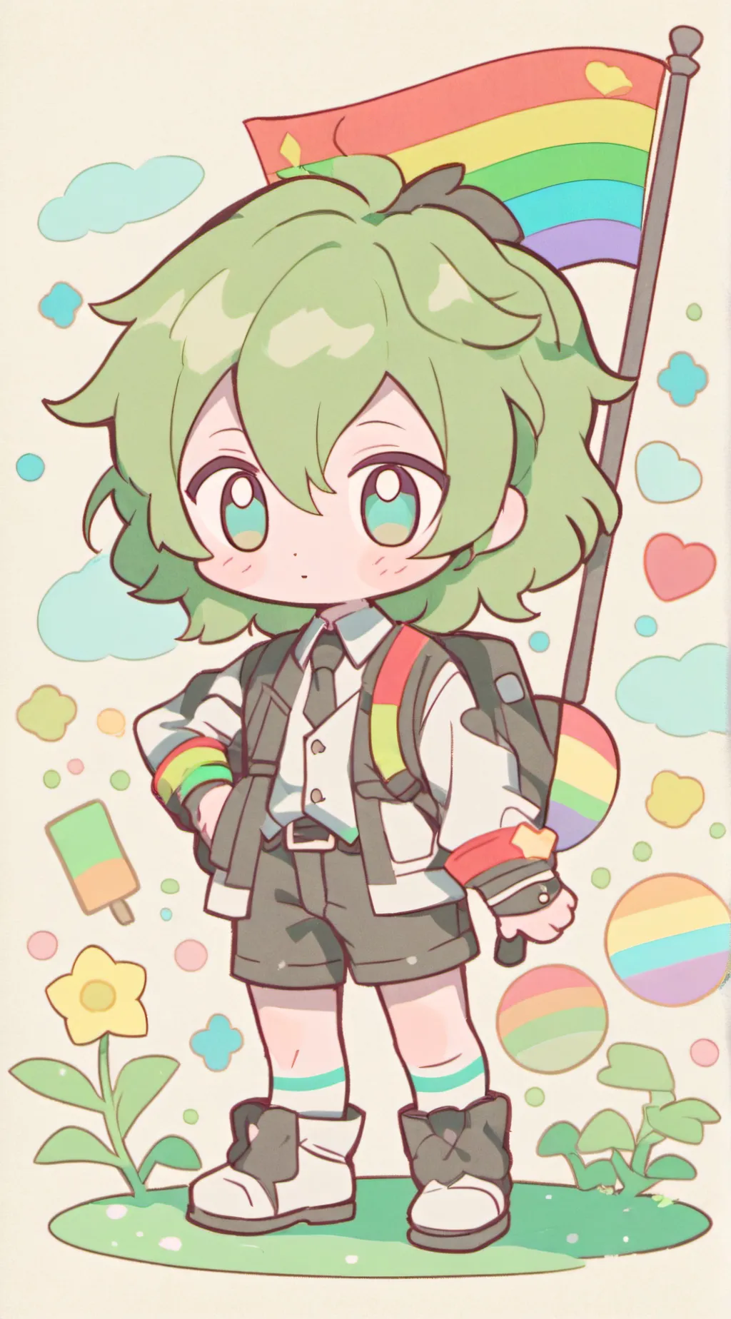 ai character: LGBTQ safe space background