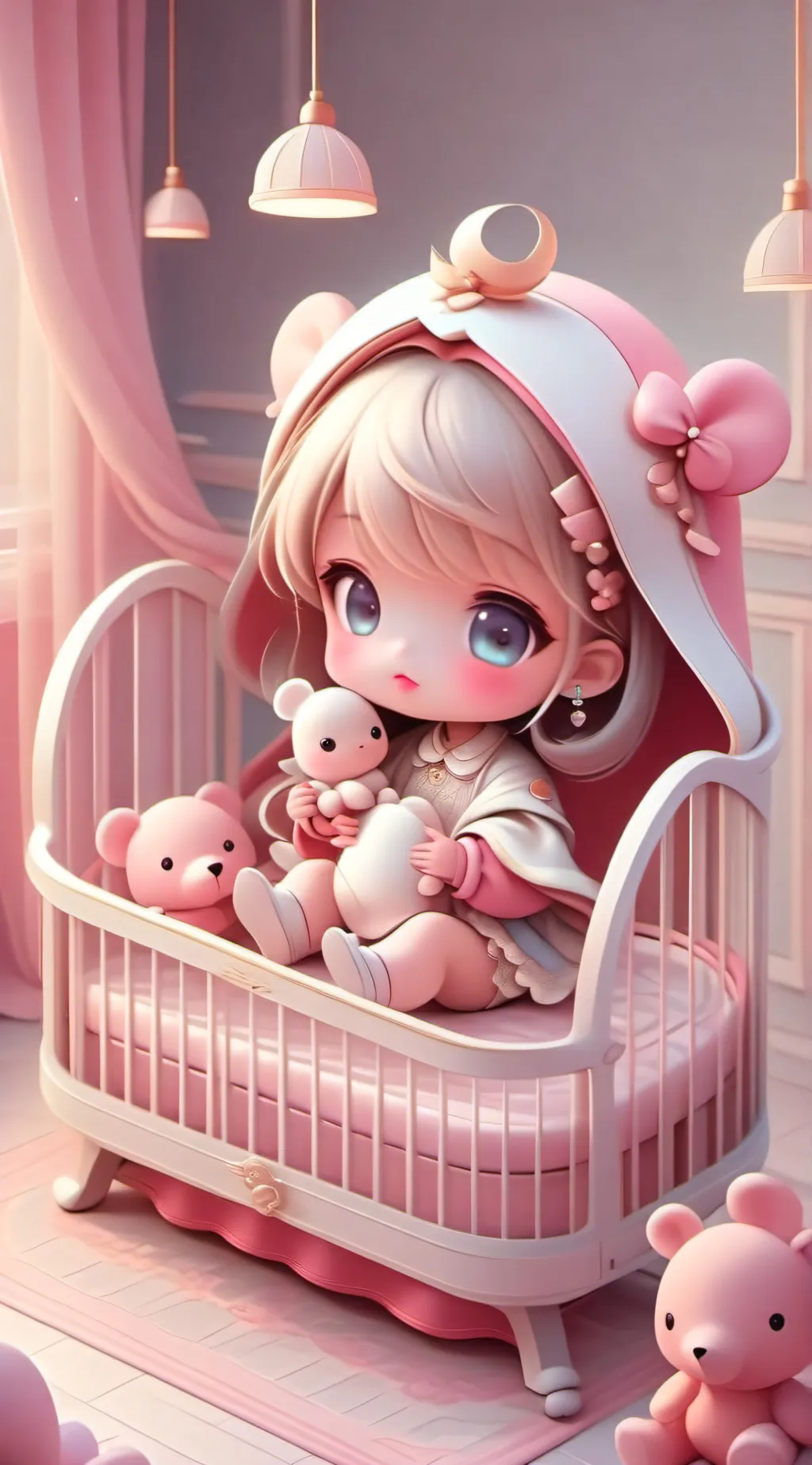 ai character: pinky background