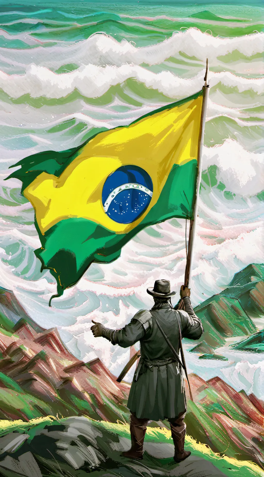 ai character: O Brasil background