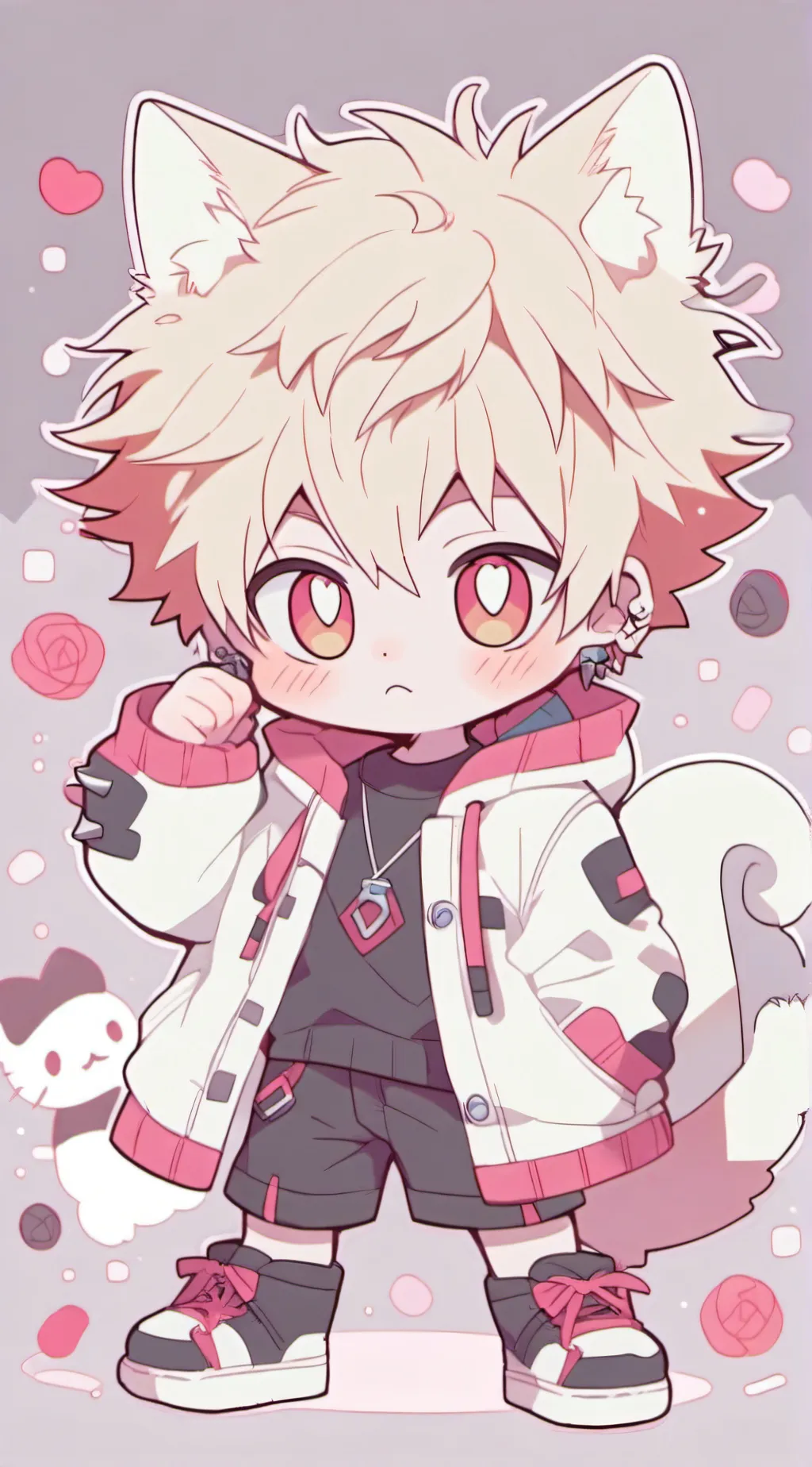 ai character: Baby cat bakugou background