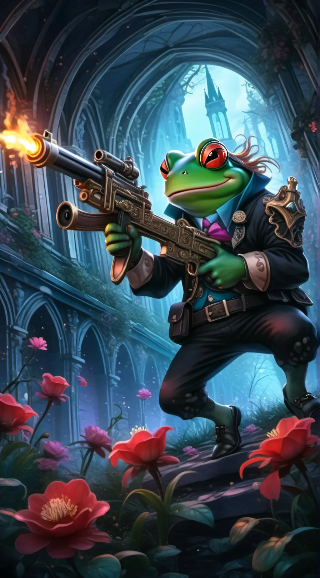 ai character: ★Froggy★ background