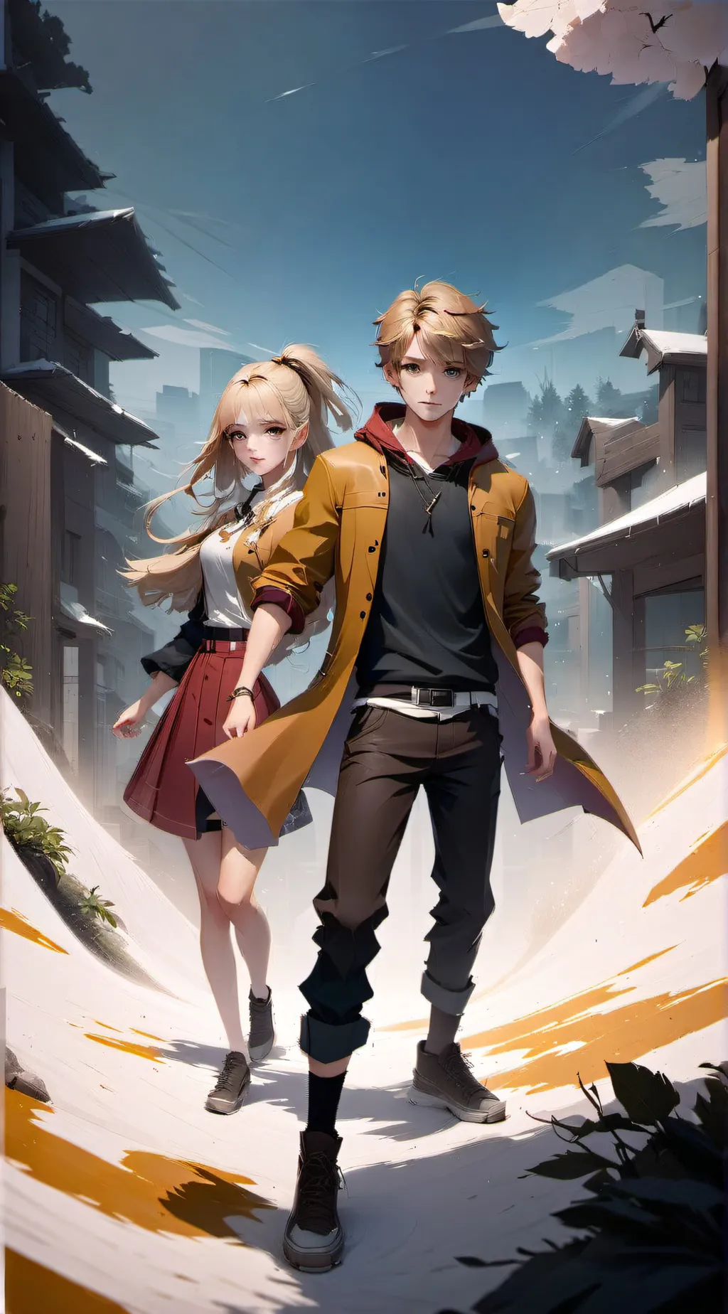 ai character: Billy and Sophie  background