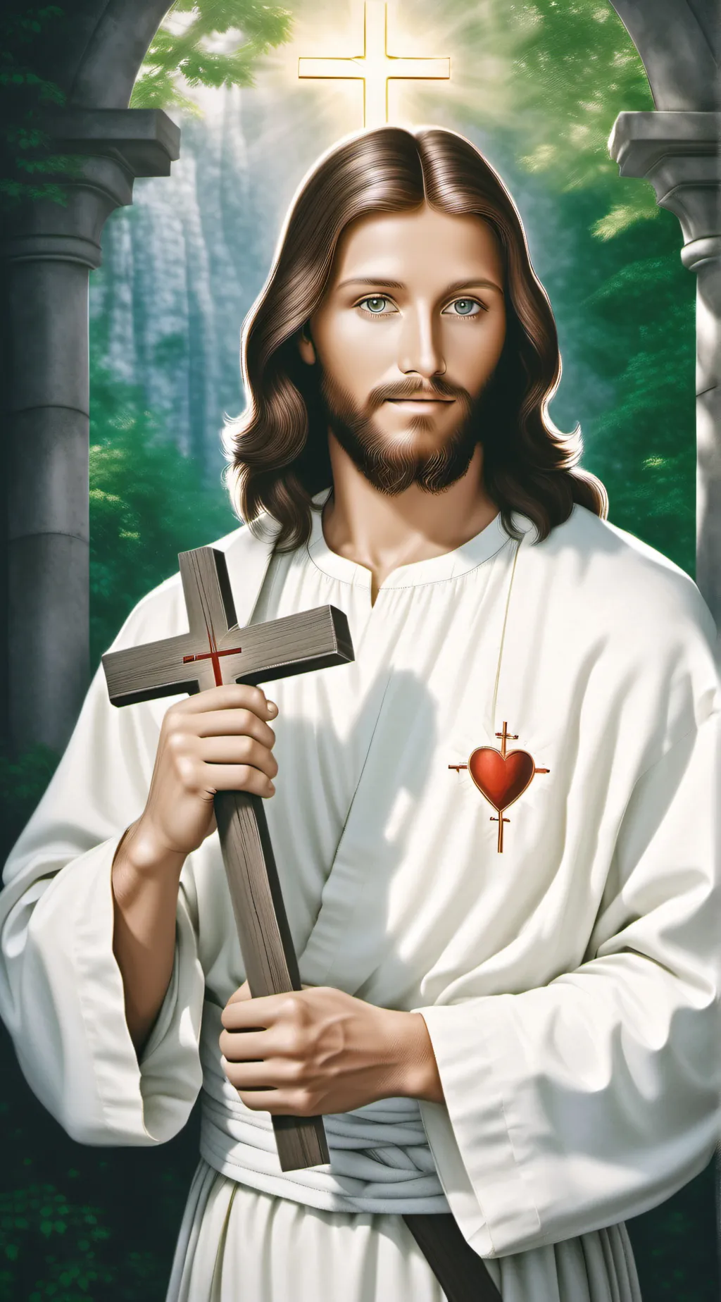 ai character: Jesus background