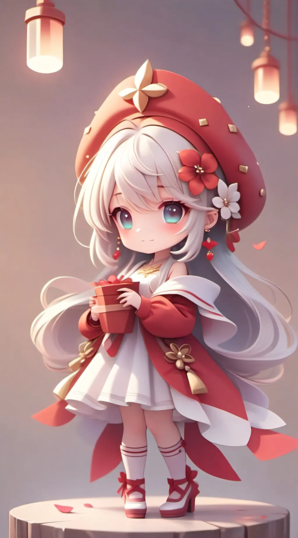 ai character: meeting SantaClaus background