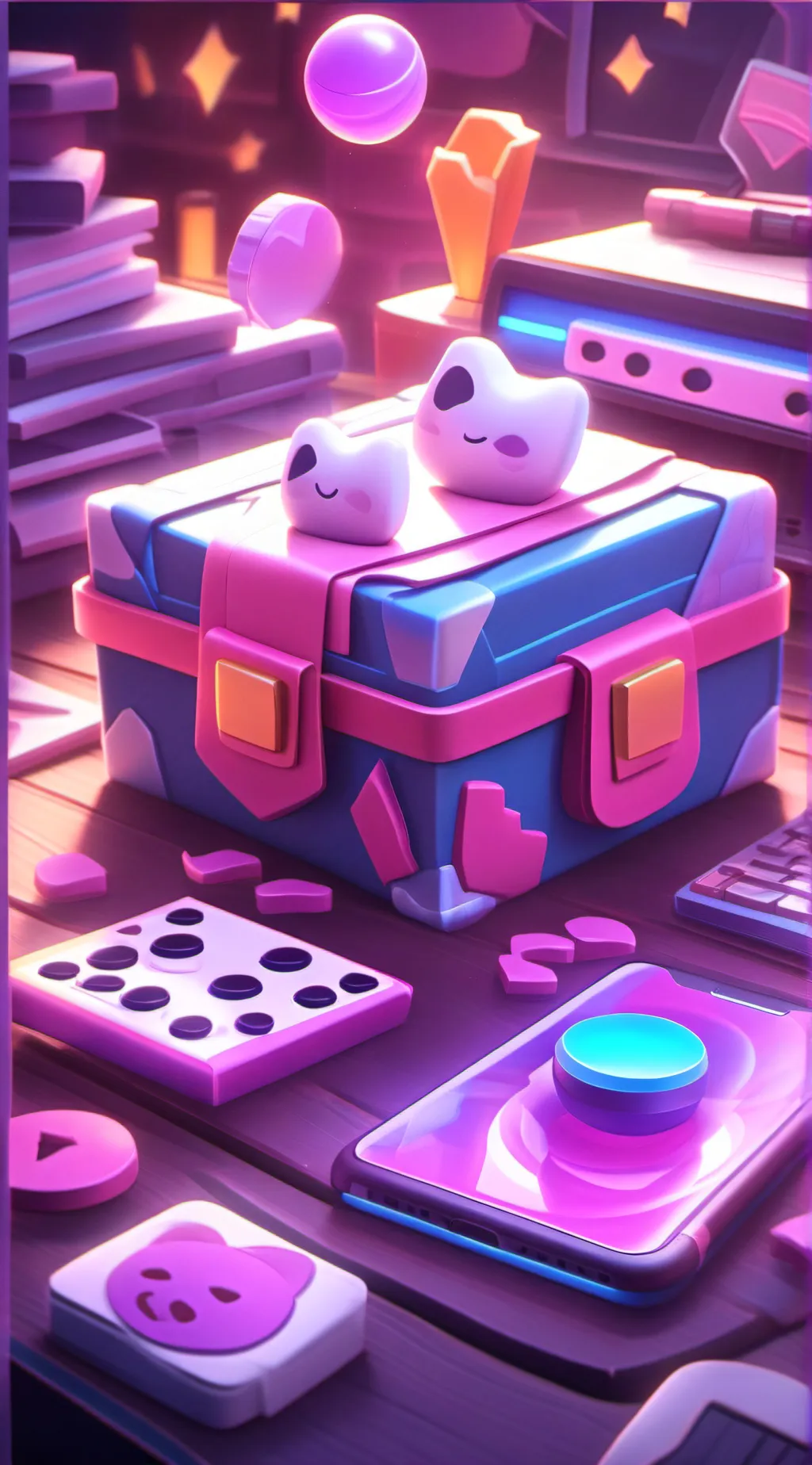 ai character: emoji cat universe background