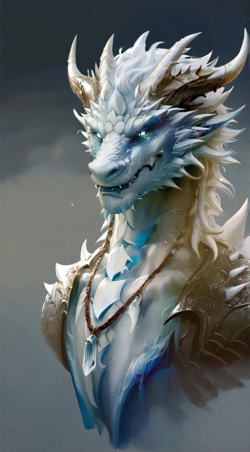 ai character: Ice Dragon background
