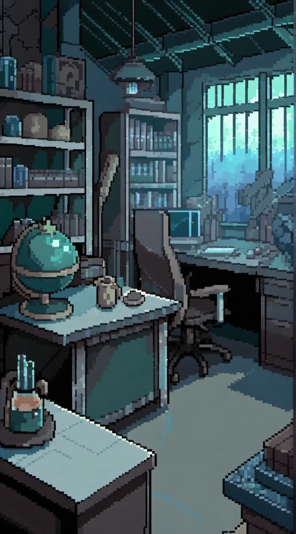 ai character: Experiment #.7C5  background