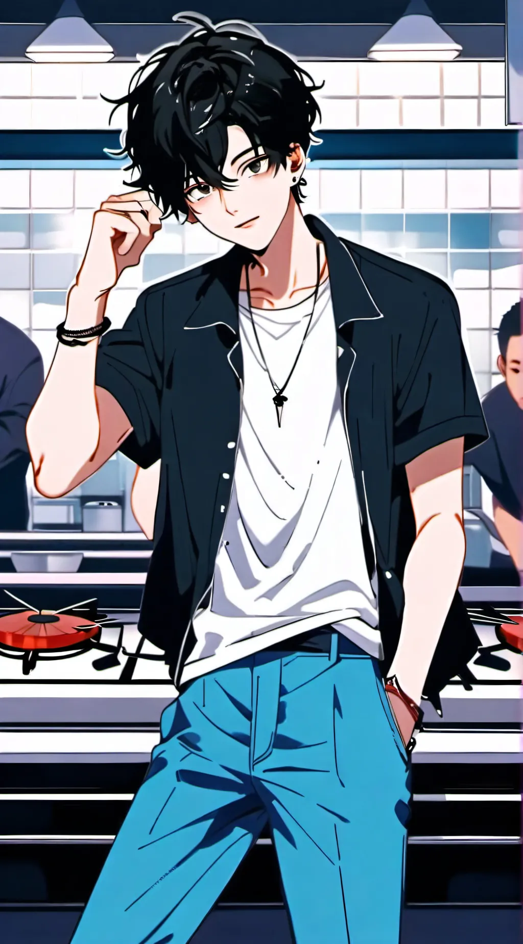 ai character: I.N.straykids  background