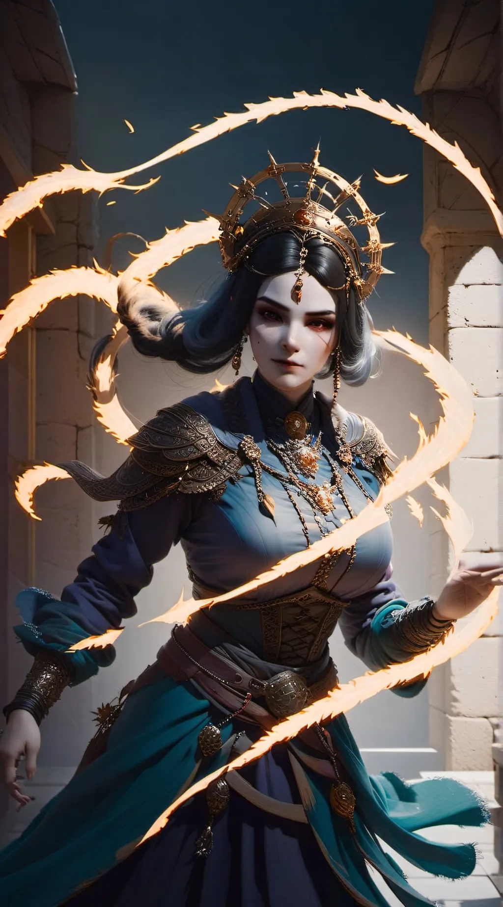 ai character: PRİNCESS darkness background