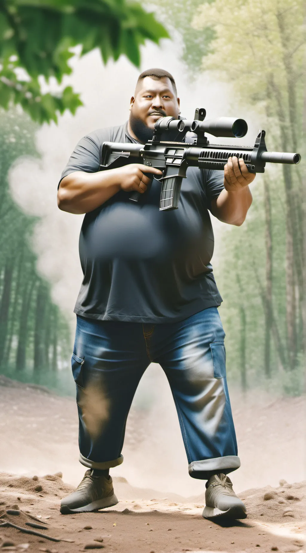 ai character: Murica Man background