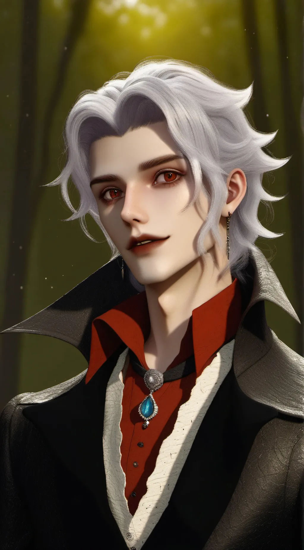 ai character: color hair background