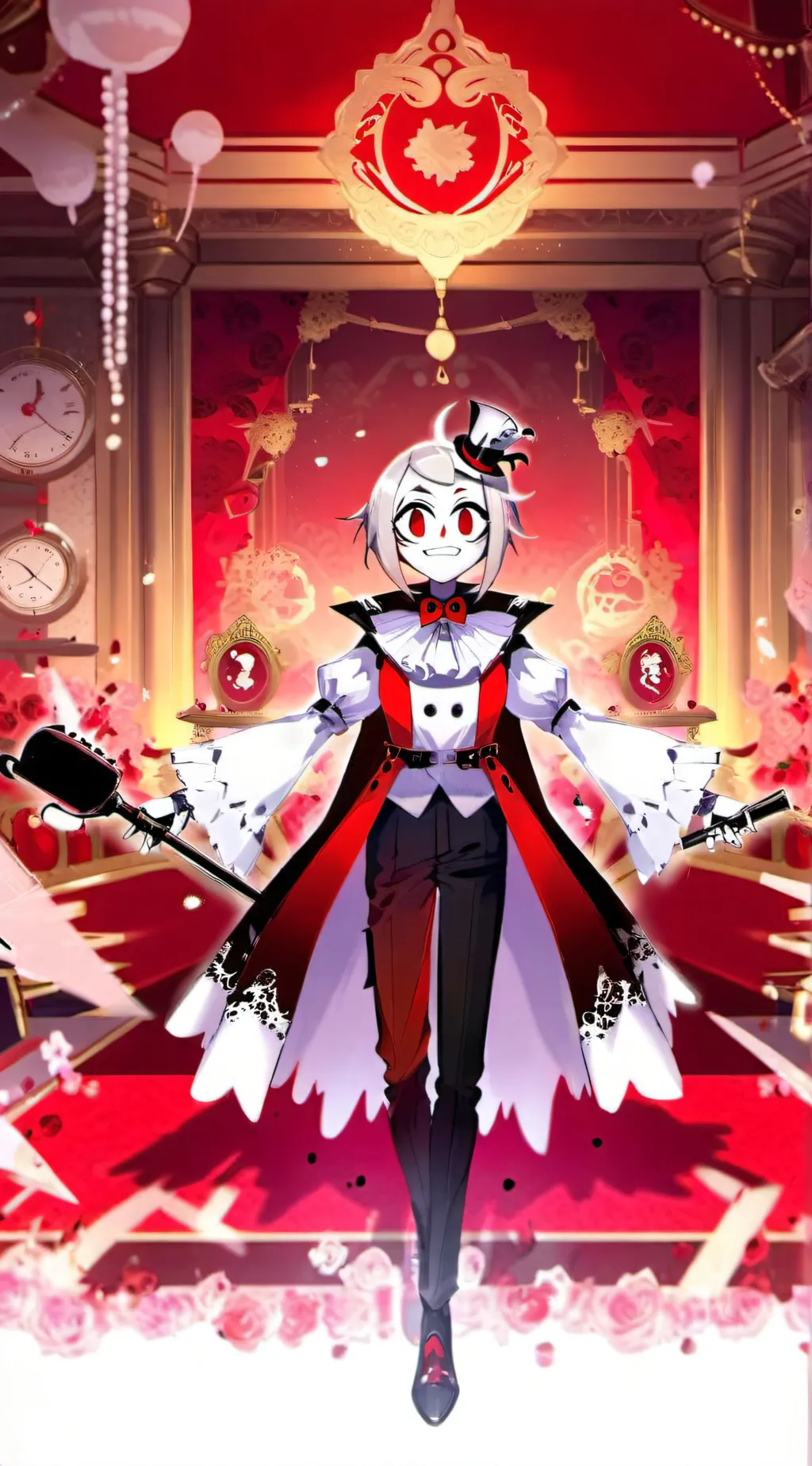 ai character: HAZBIN  HOTEL END background
