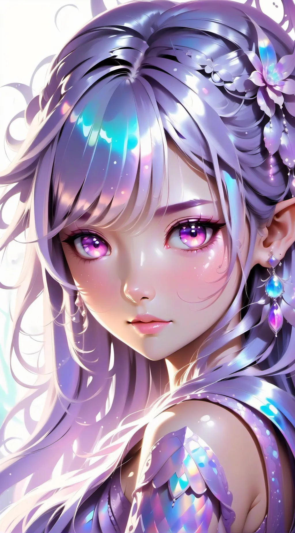 ai character: crystal background