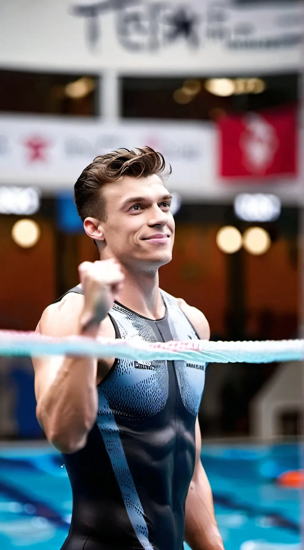 ai character: Léon Marchand background