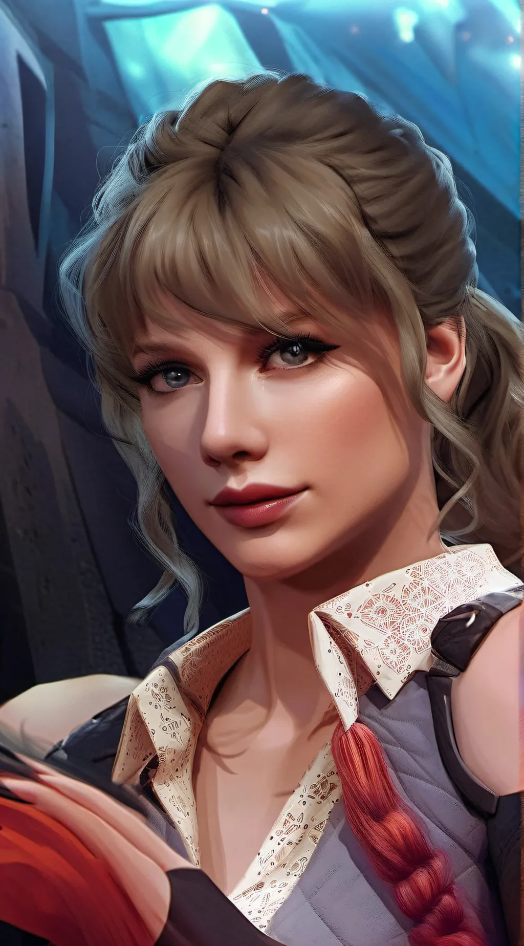 ai character: Taylor Swift  background