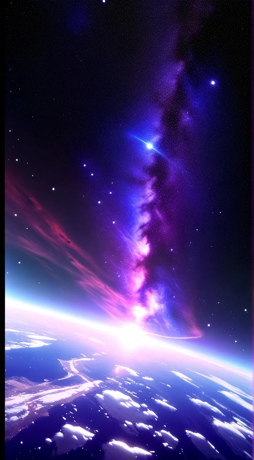 ai character: galaxy background