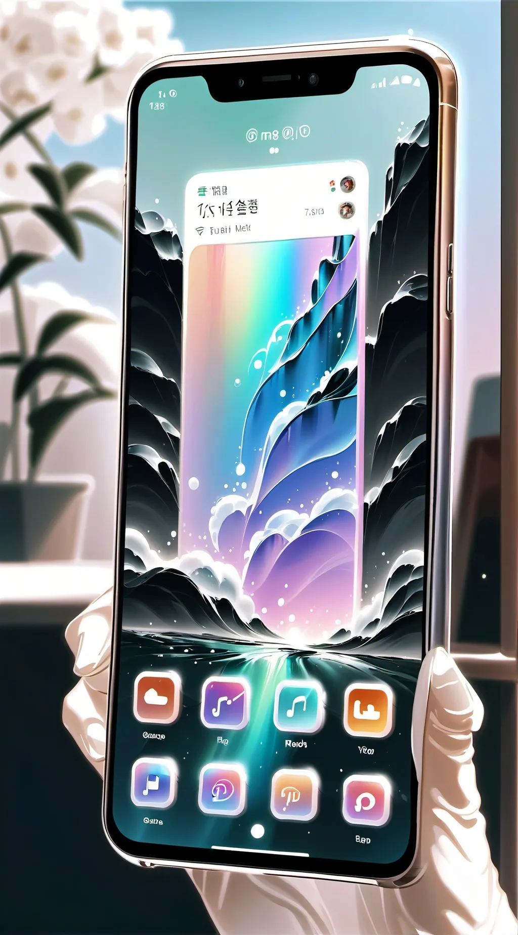 ai character: Phone background