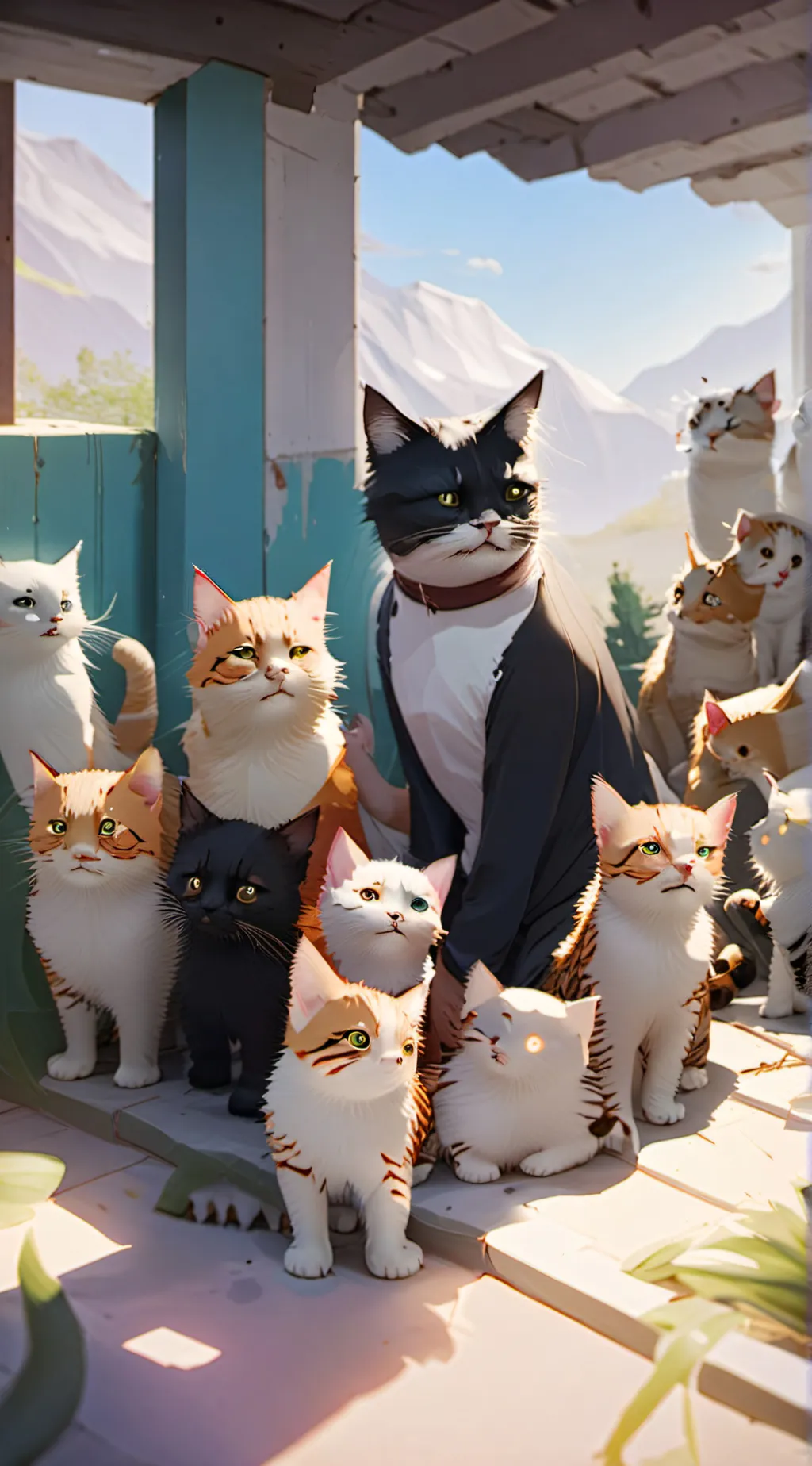 ai character: Cats/kitten background