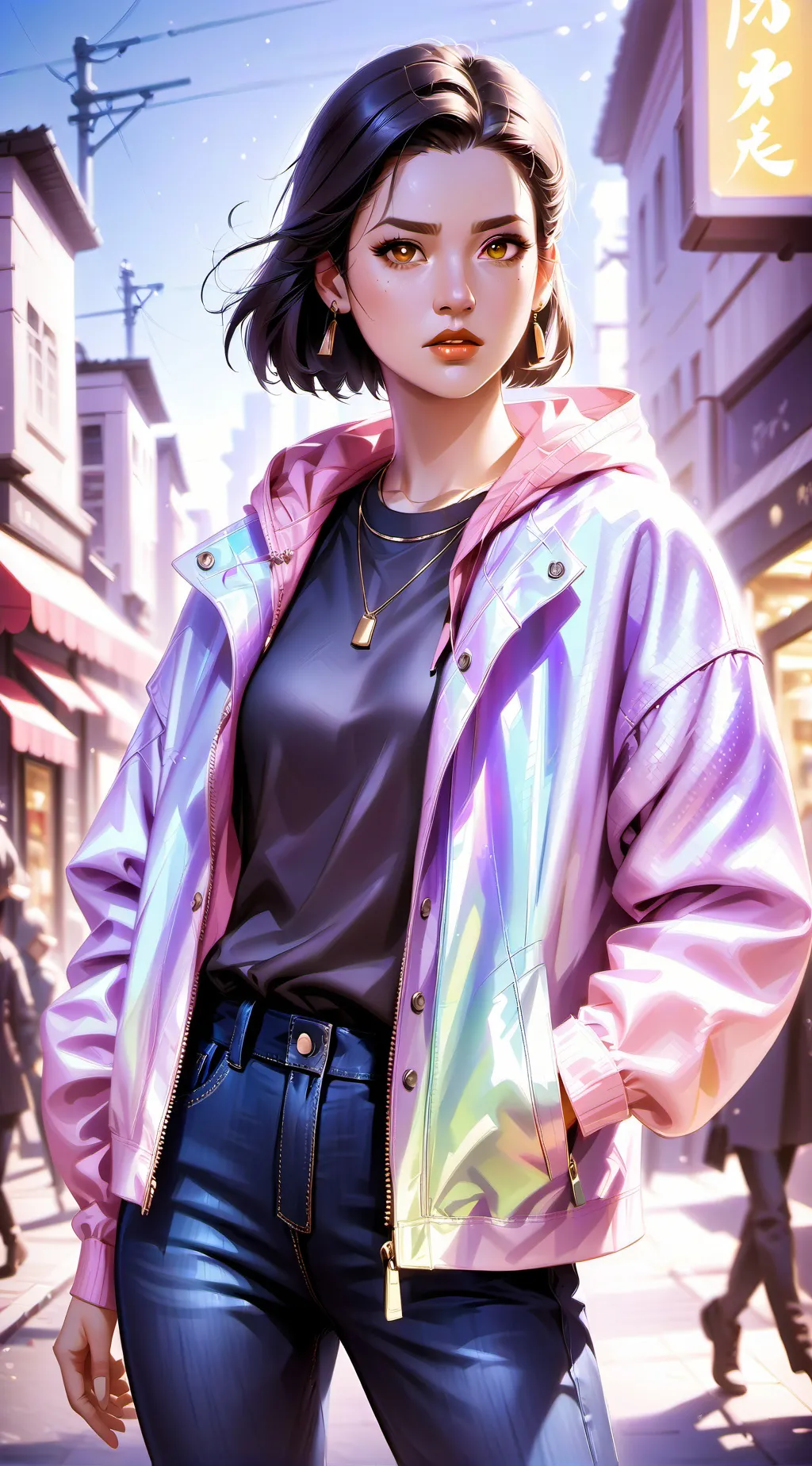 ai character: mean ahh girl background