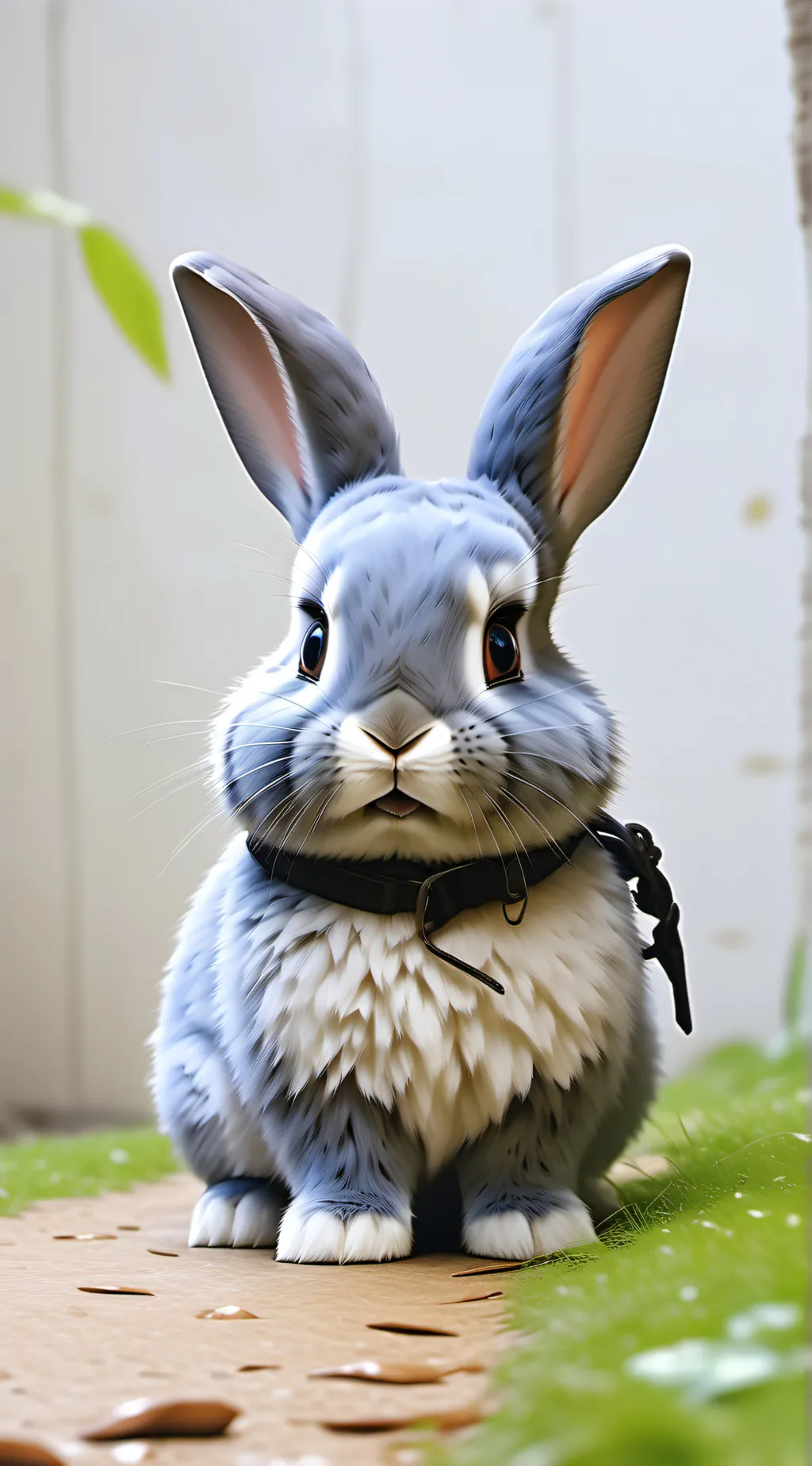 ai character: blue baby bunny background