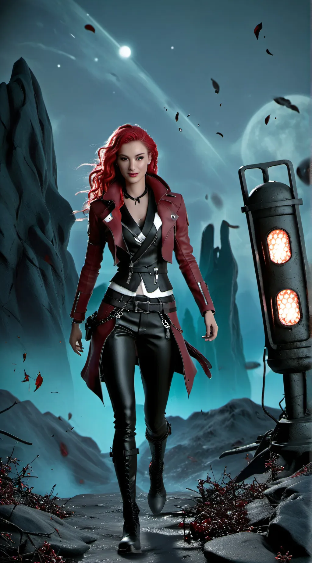 ai character: red background