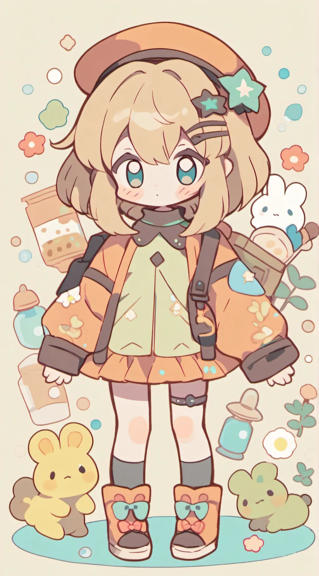 ai character: radioapeel 🌒👄🌘 background