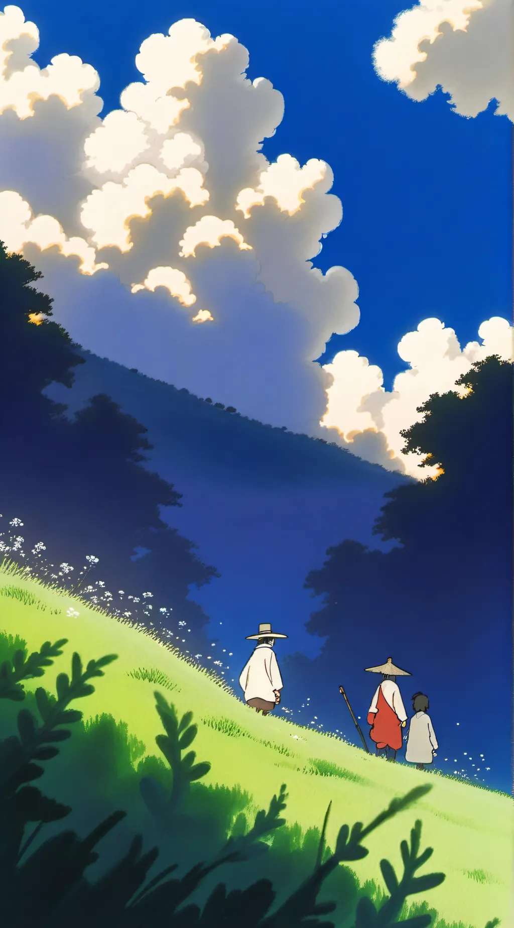 ai character: Grass background