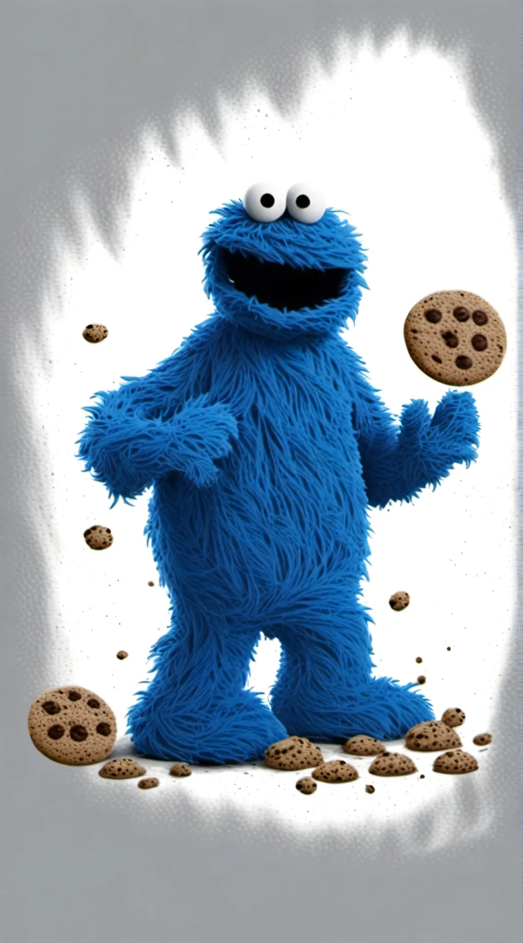 ai character: Cookie Monster background