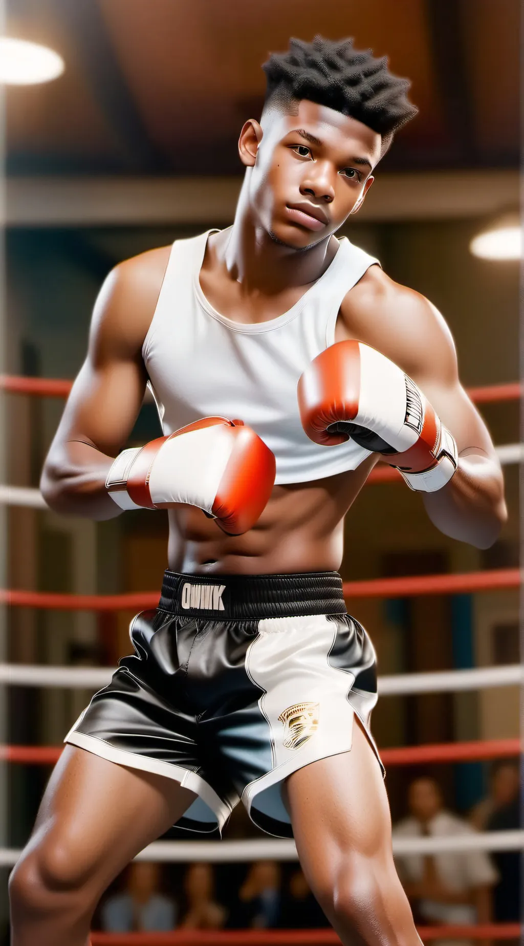 ai character: boxing tournament  background