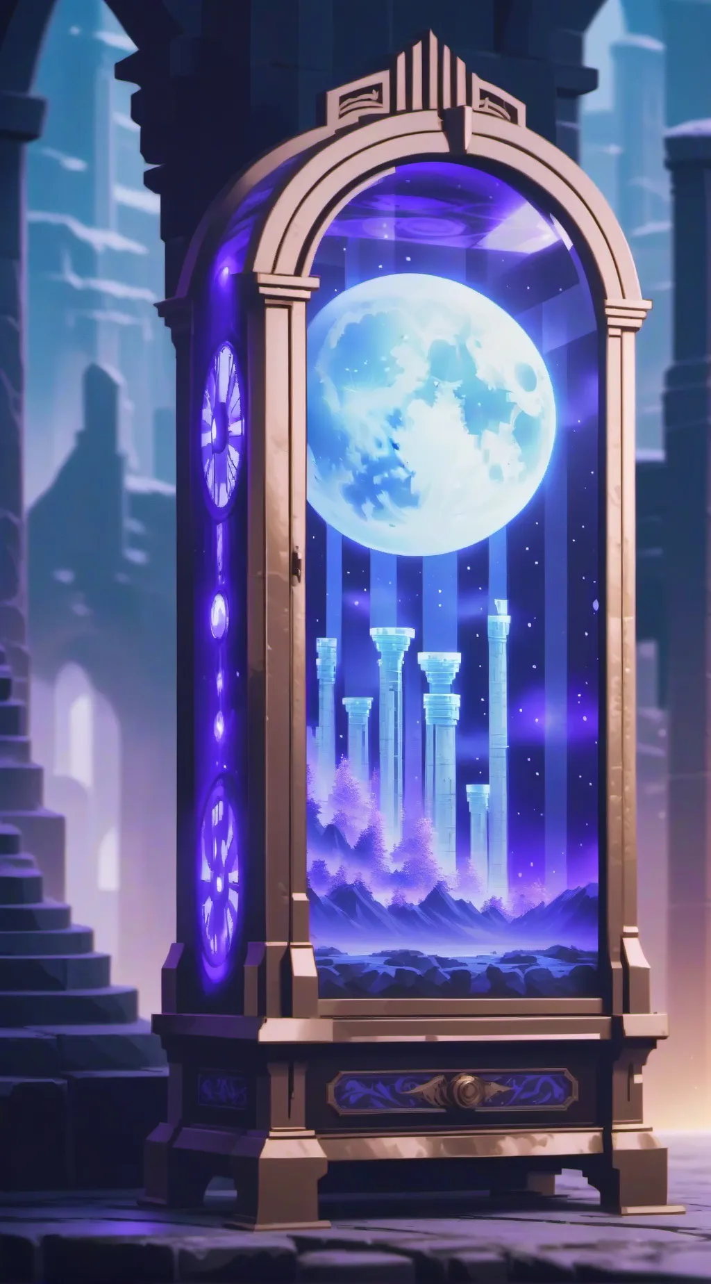 ai character: time machine  background