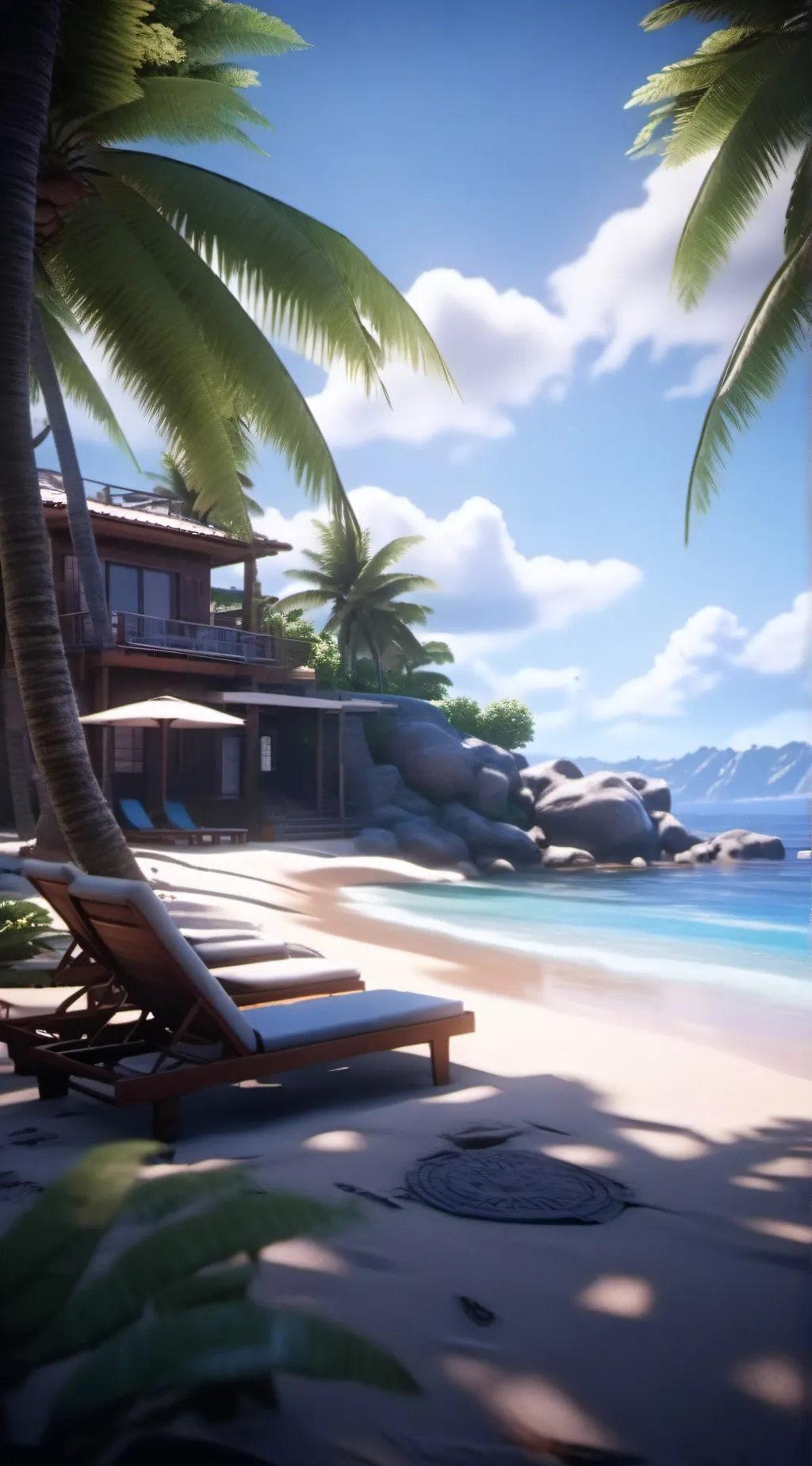 ai character: hogwarts beach day background