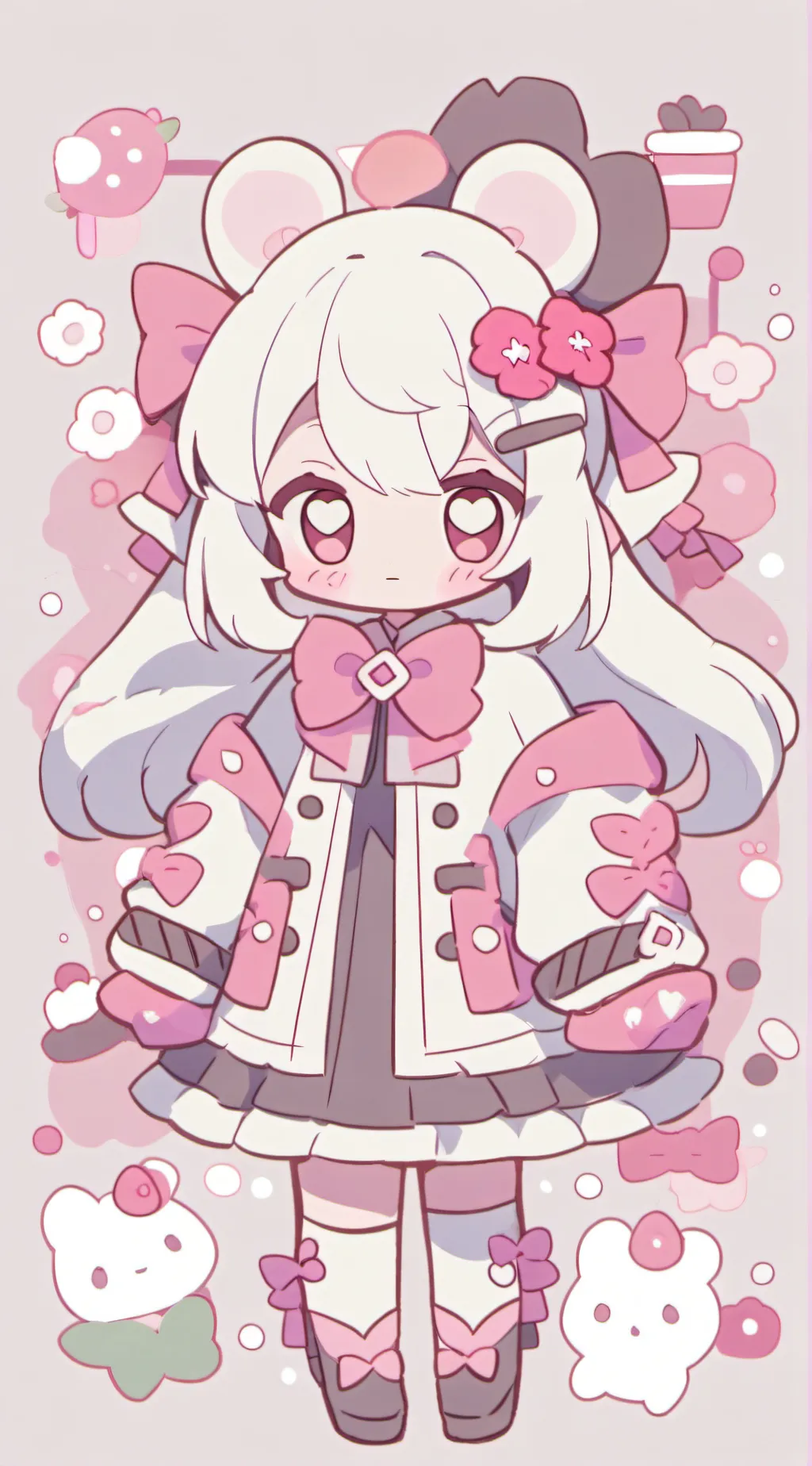 ai character: Hello Kitty. background