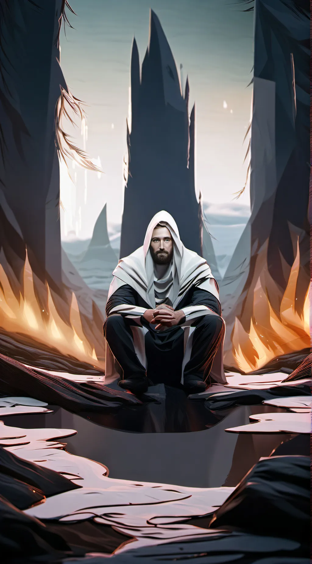 ai character: Jesus background