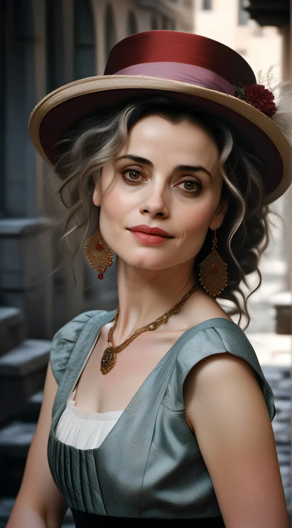 ai character: Helena Bonham background