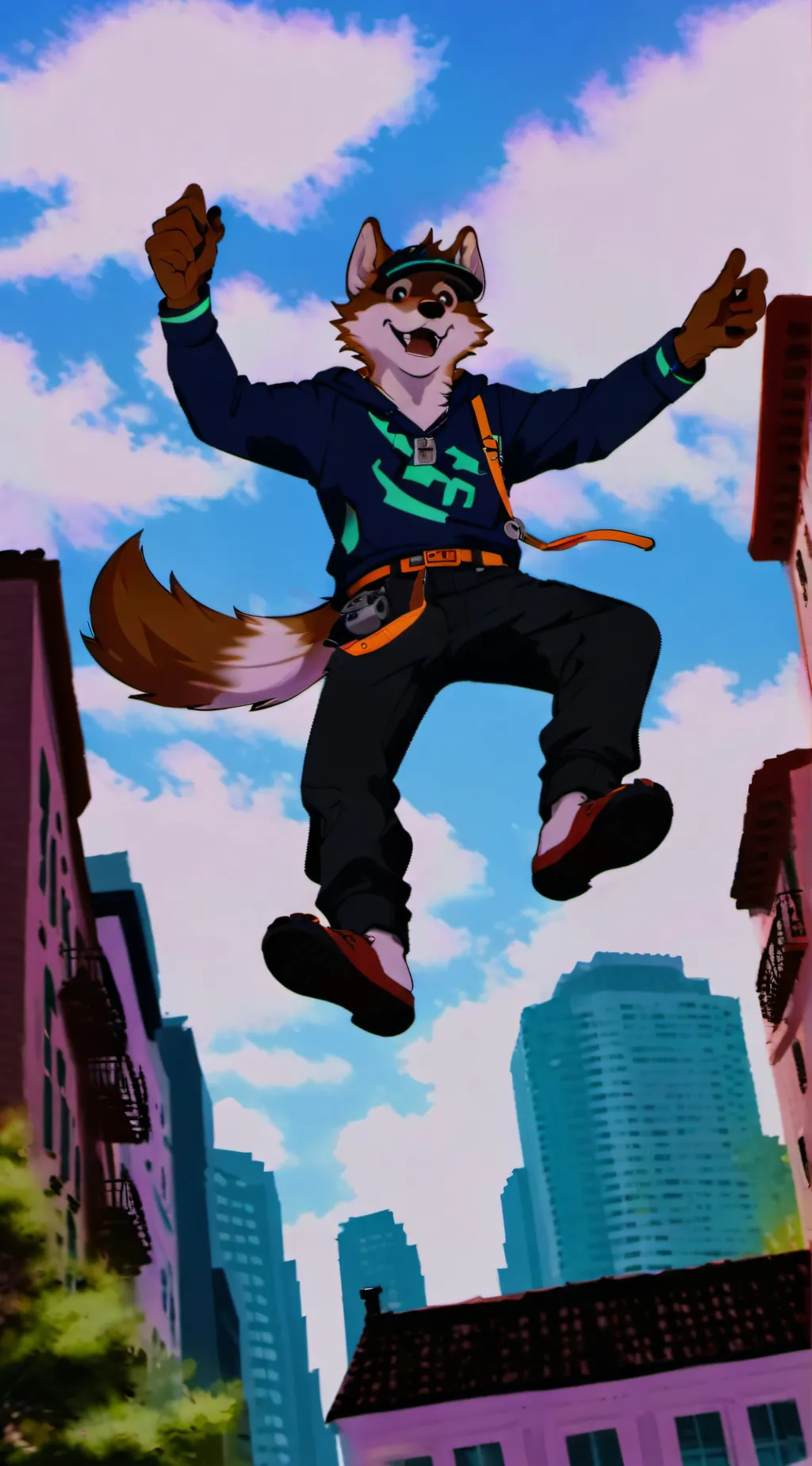 ai character: Cloud(furryinfect) background