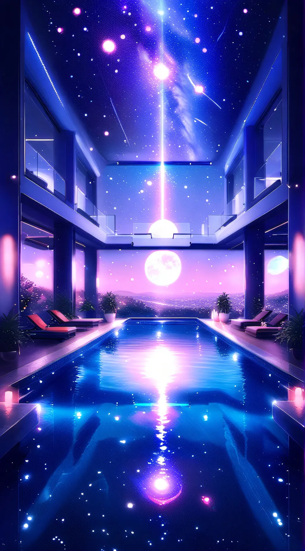 ai character: Pool Party background