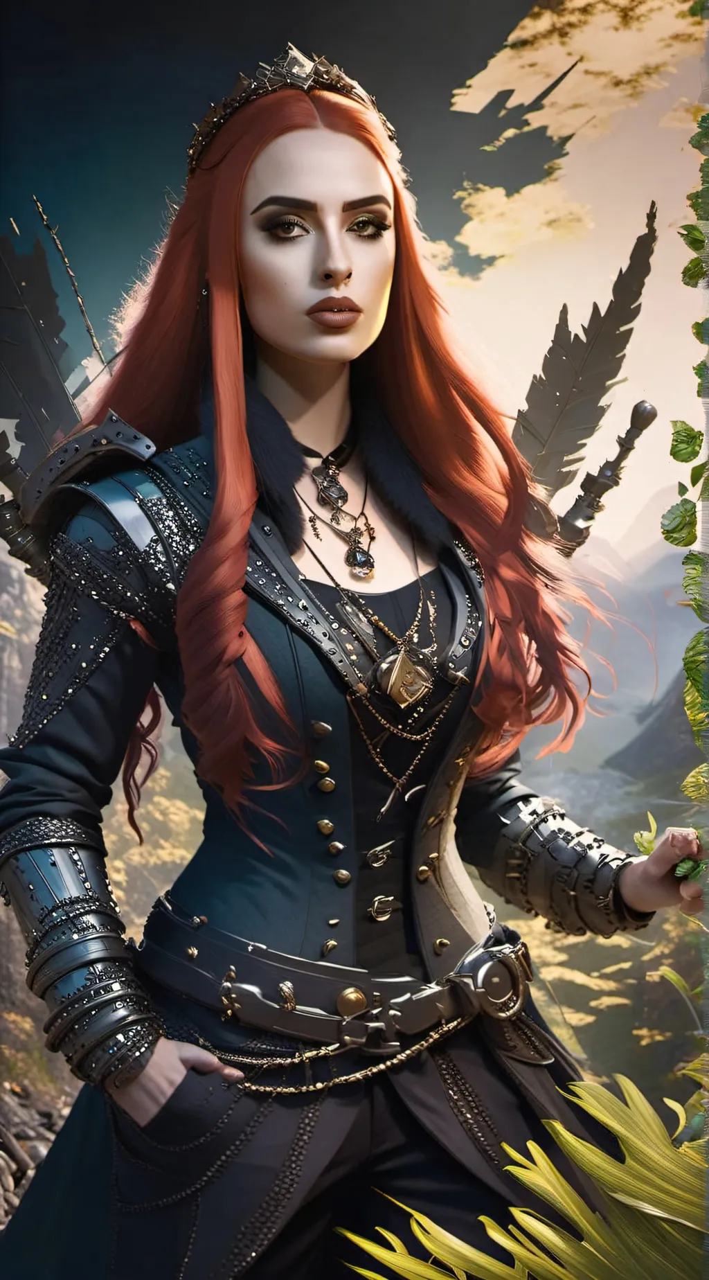 ai character: ~red~ background