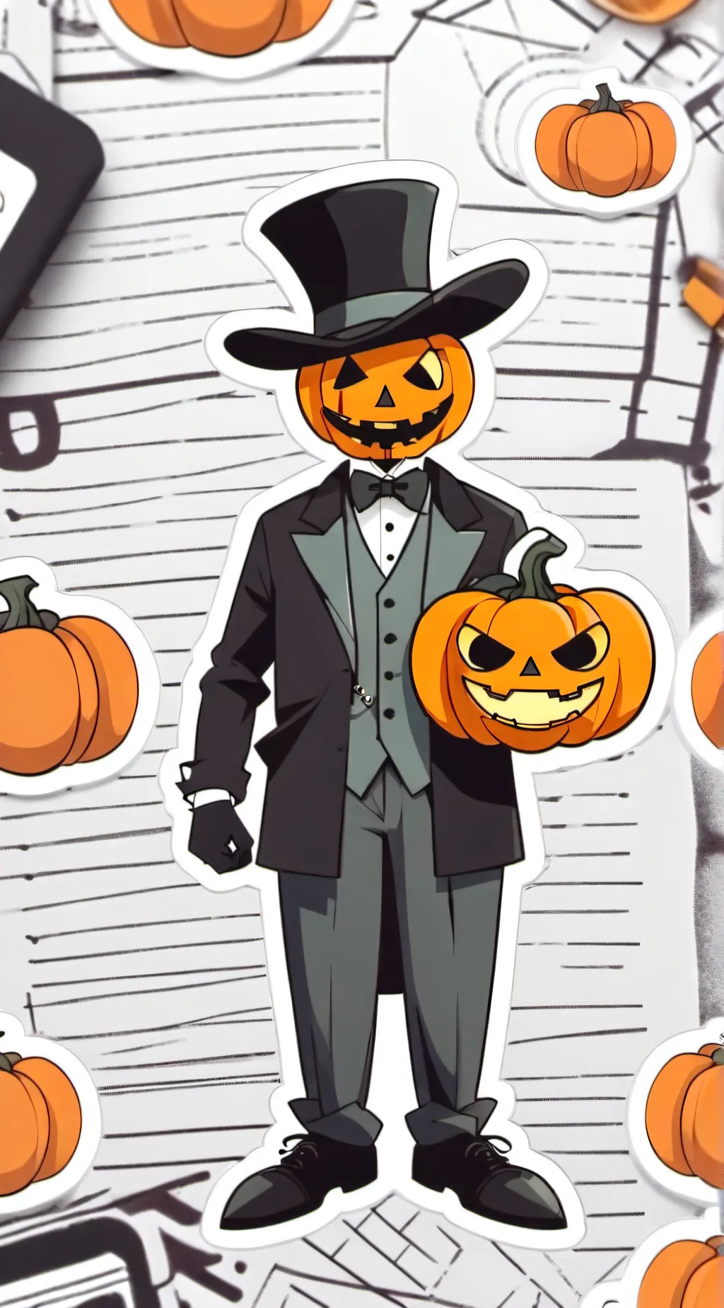 ai character: Punky the pumpkin background
