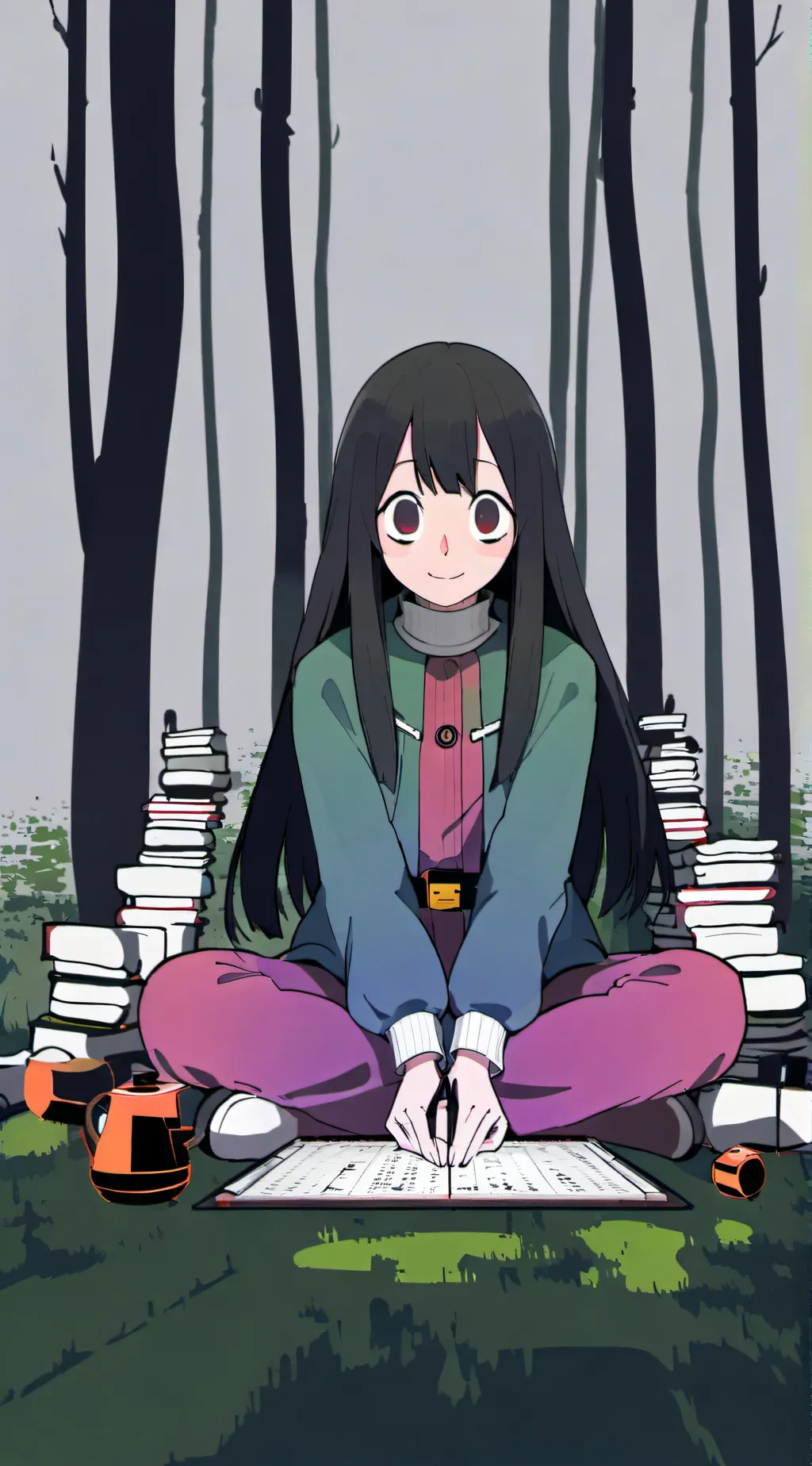 ai character: Tsuyu Asui background