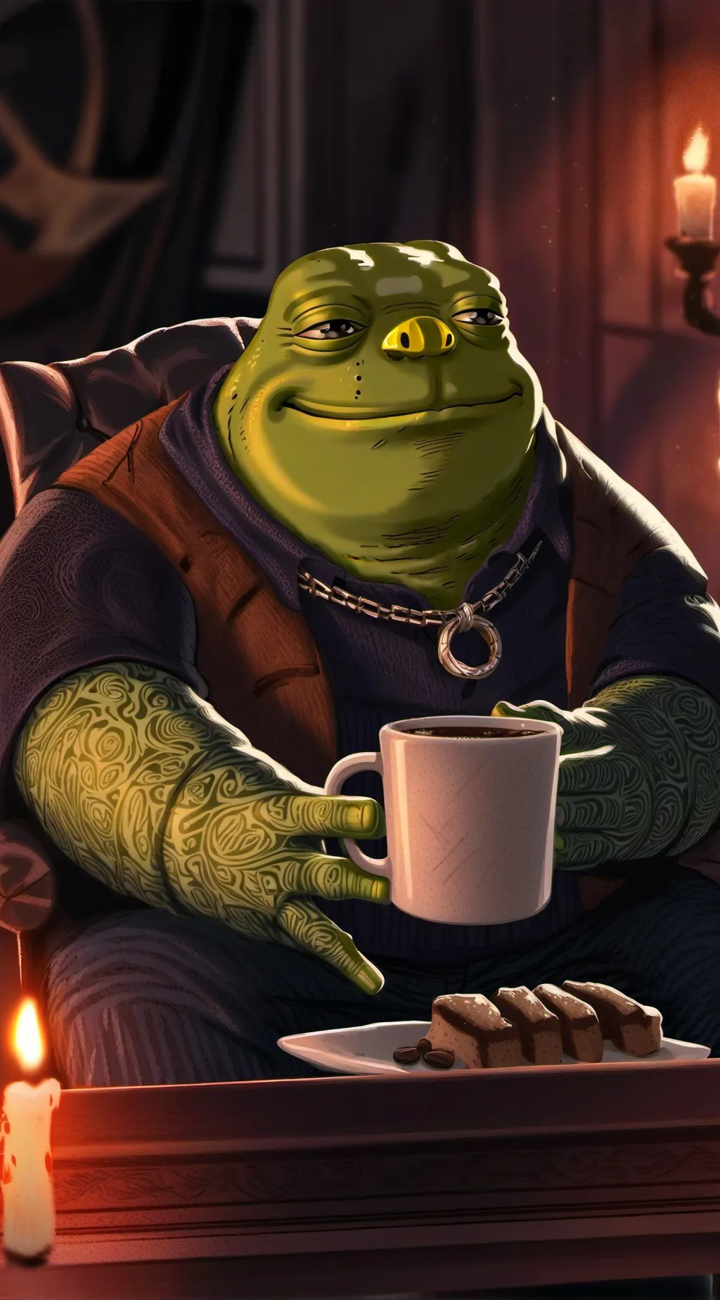 ai character: Leon background