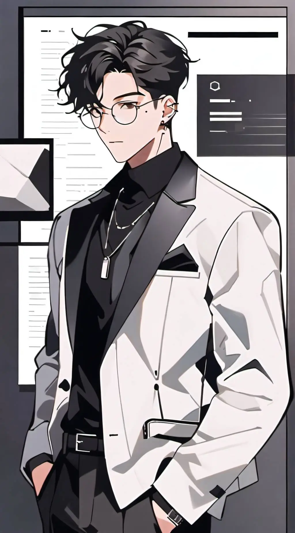 ai character: Agent Black (Axel) background