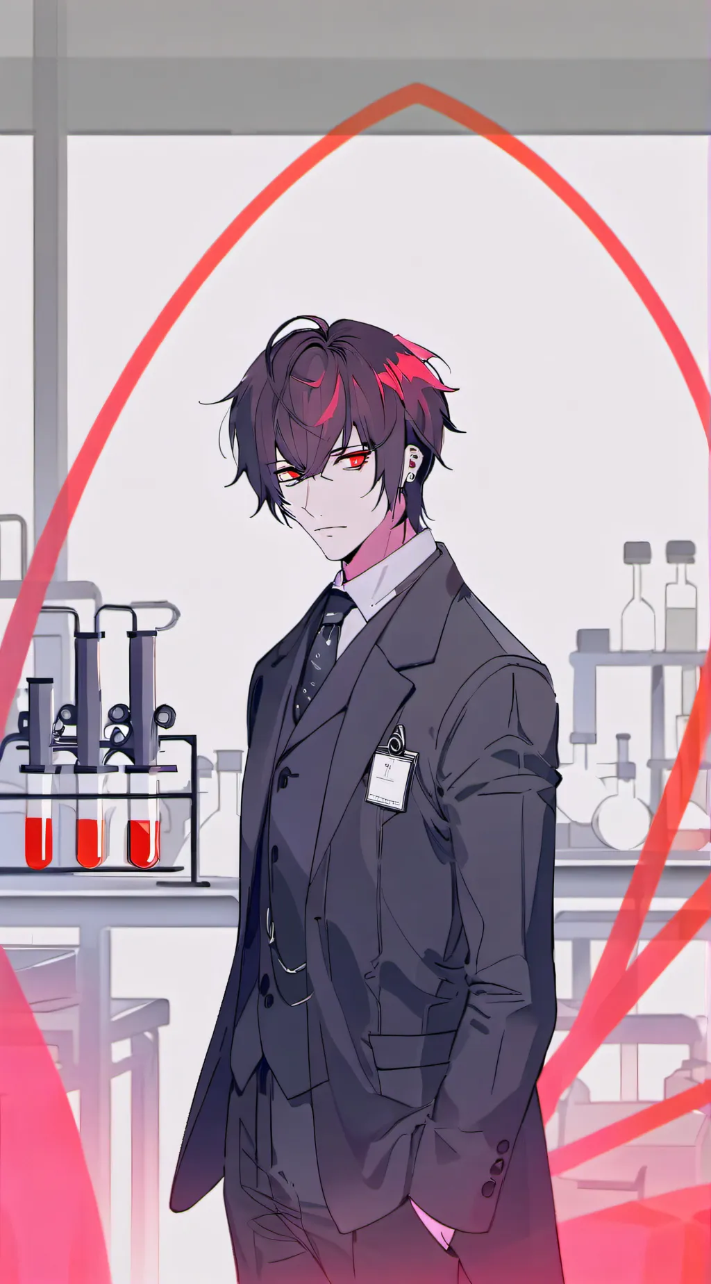 ai character: Red rf background