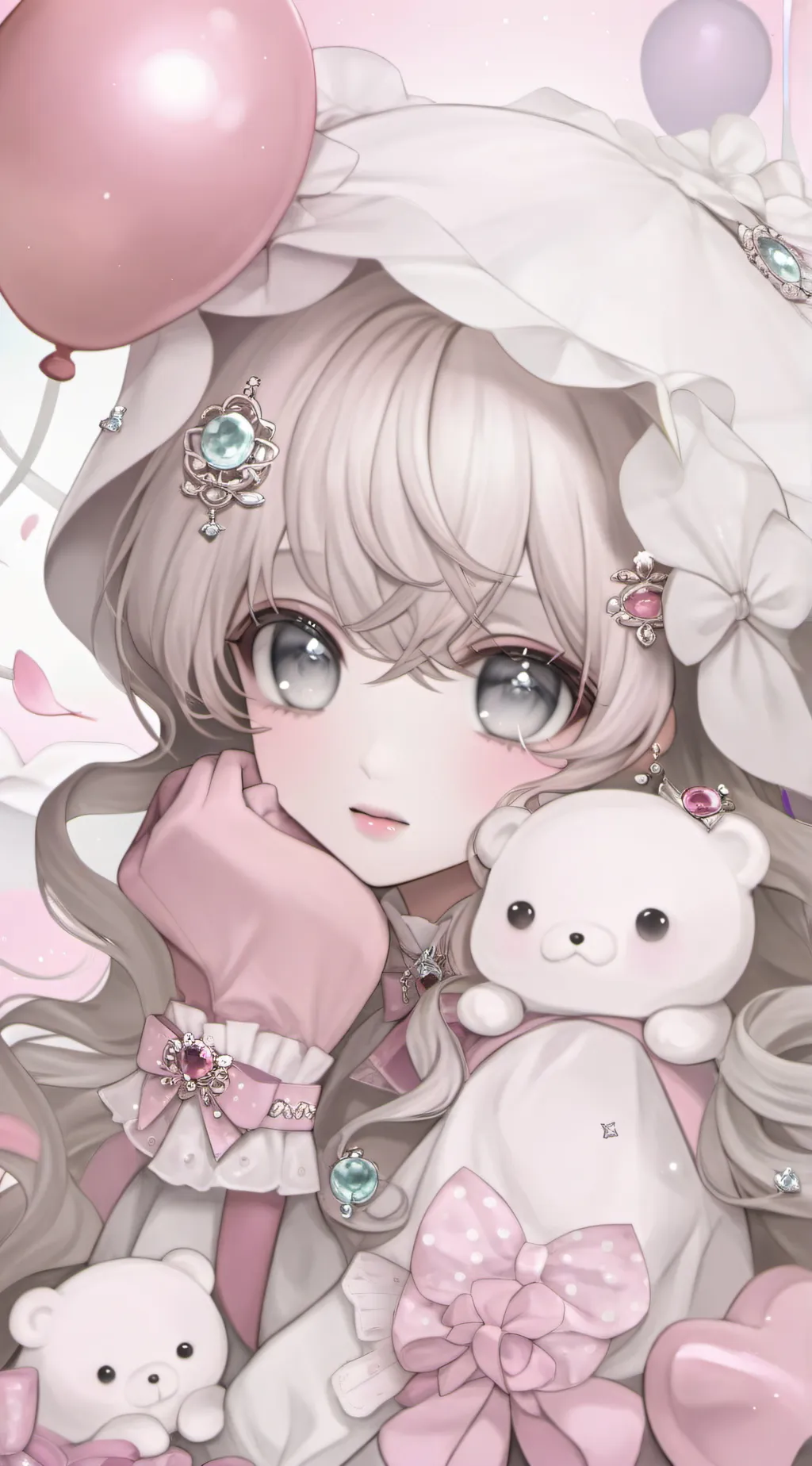 ai character: Coquette girl background