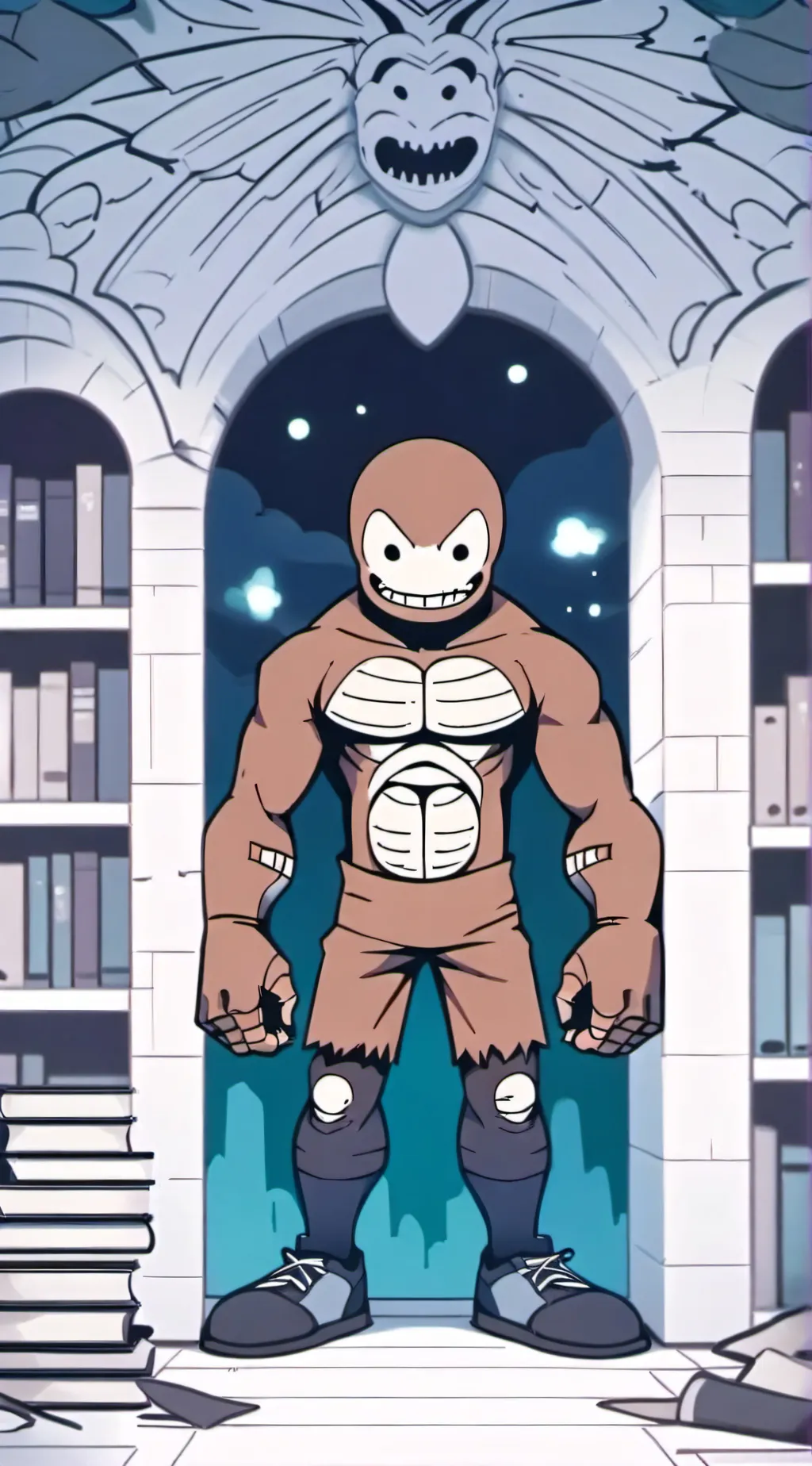 ai character: figure background