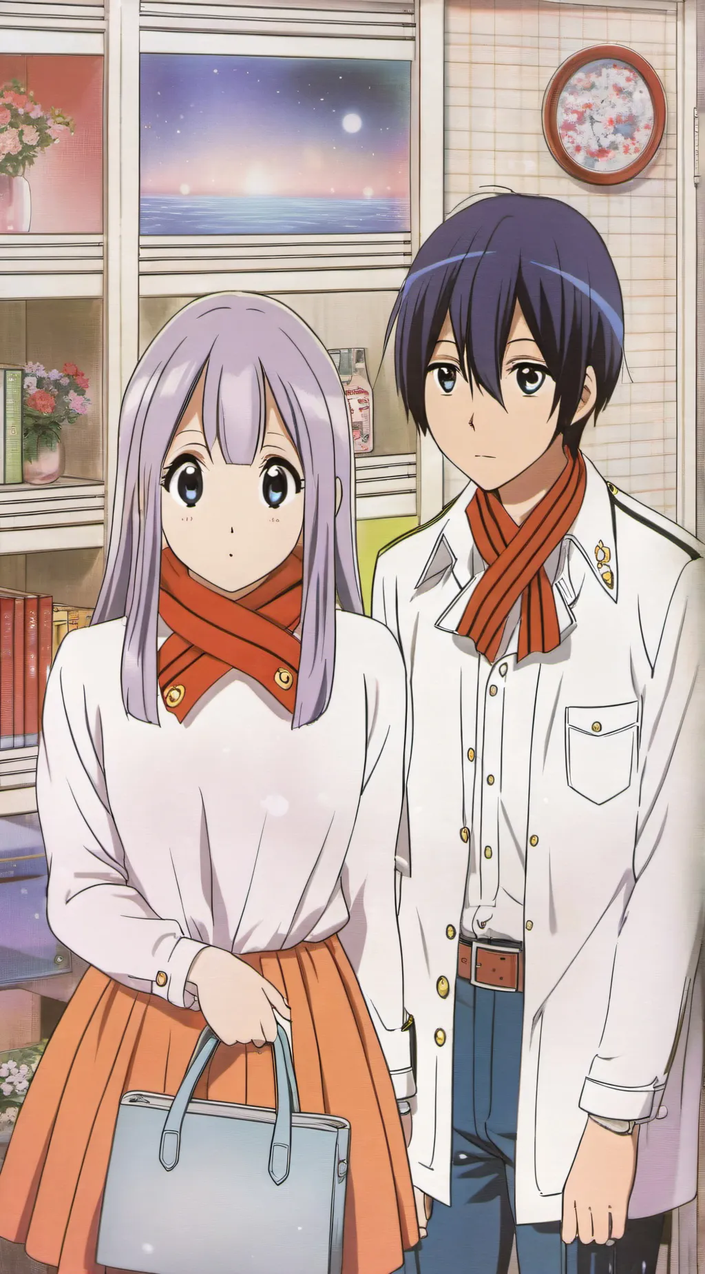 ai character:  zooey anime  background