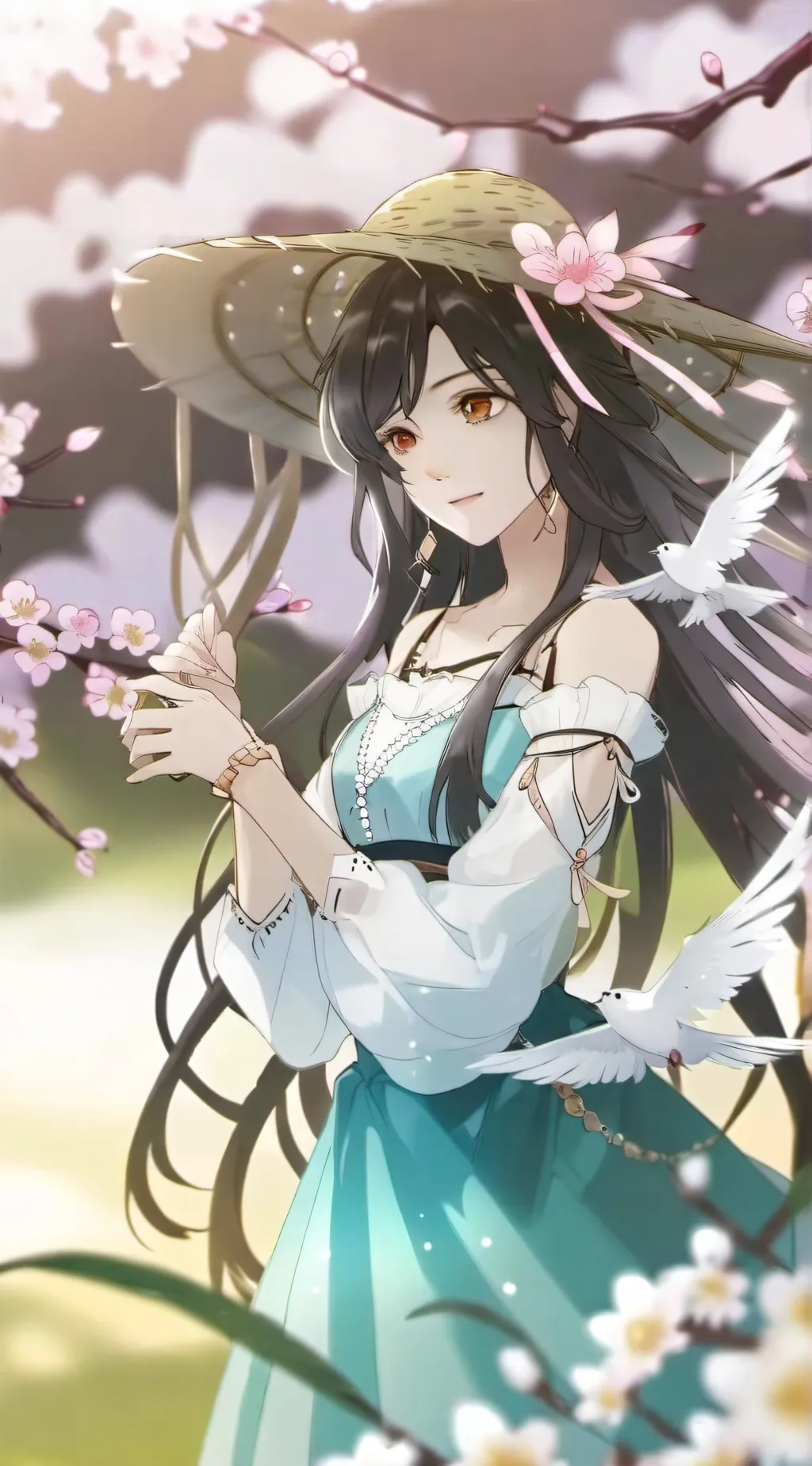 ai character: flower  background