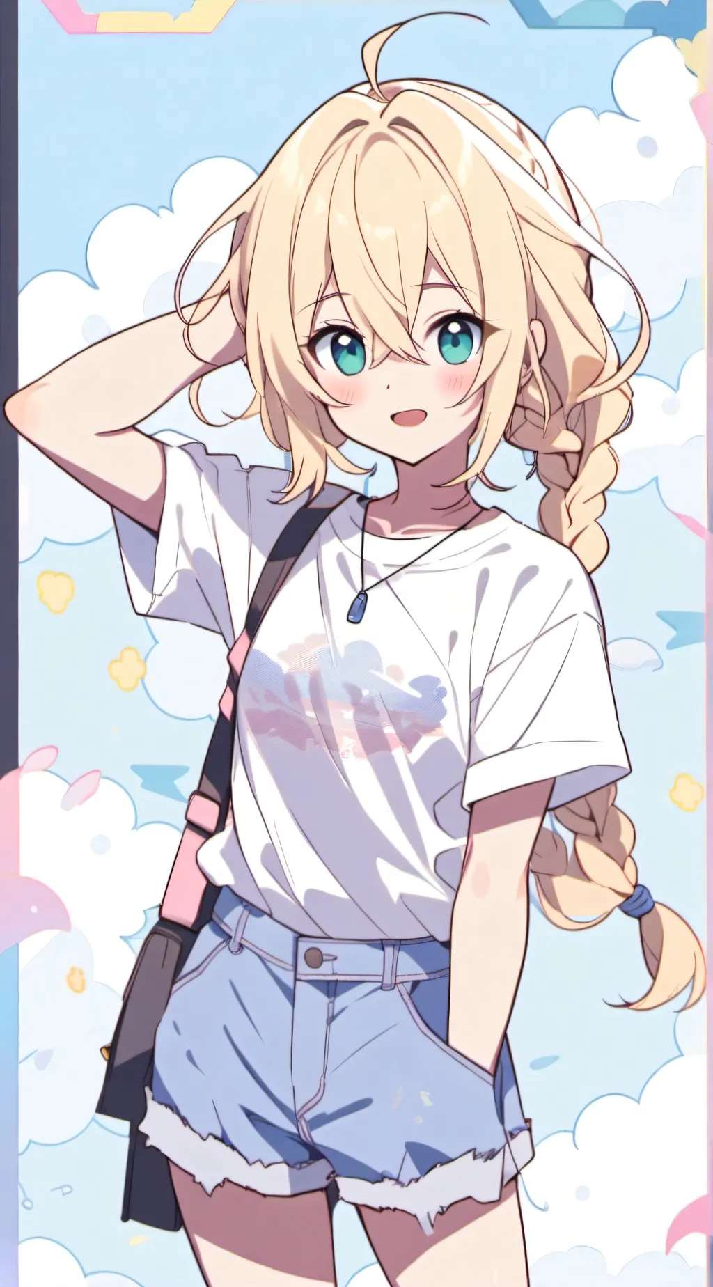 ai character: Aqua background