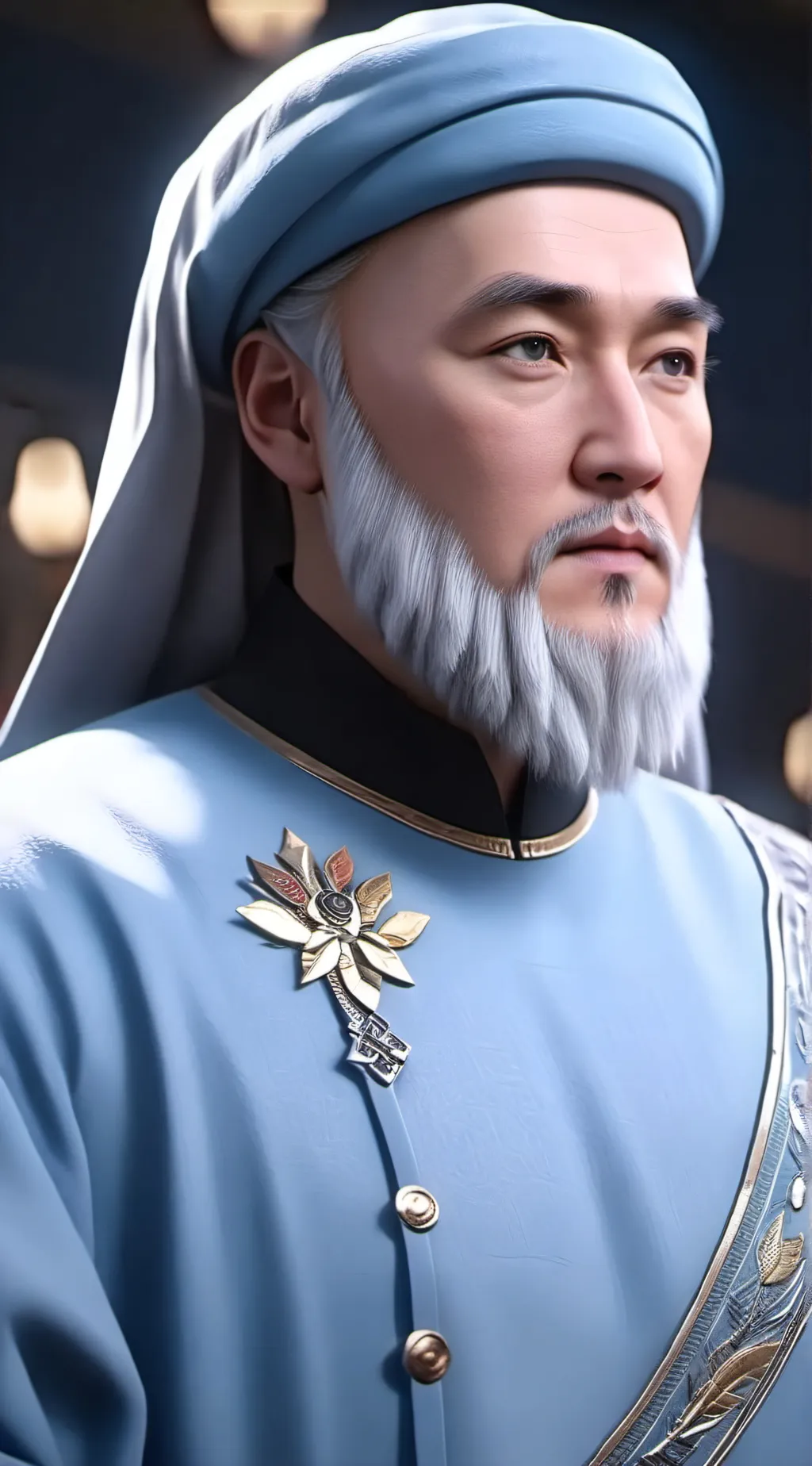 ai character: kassym-jomart  background