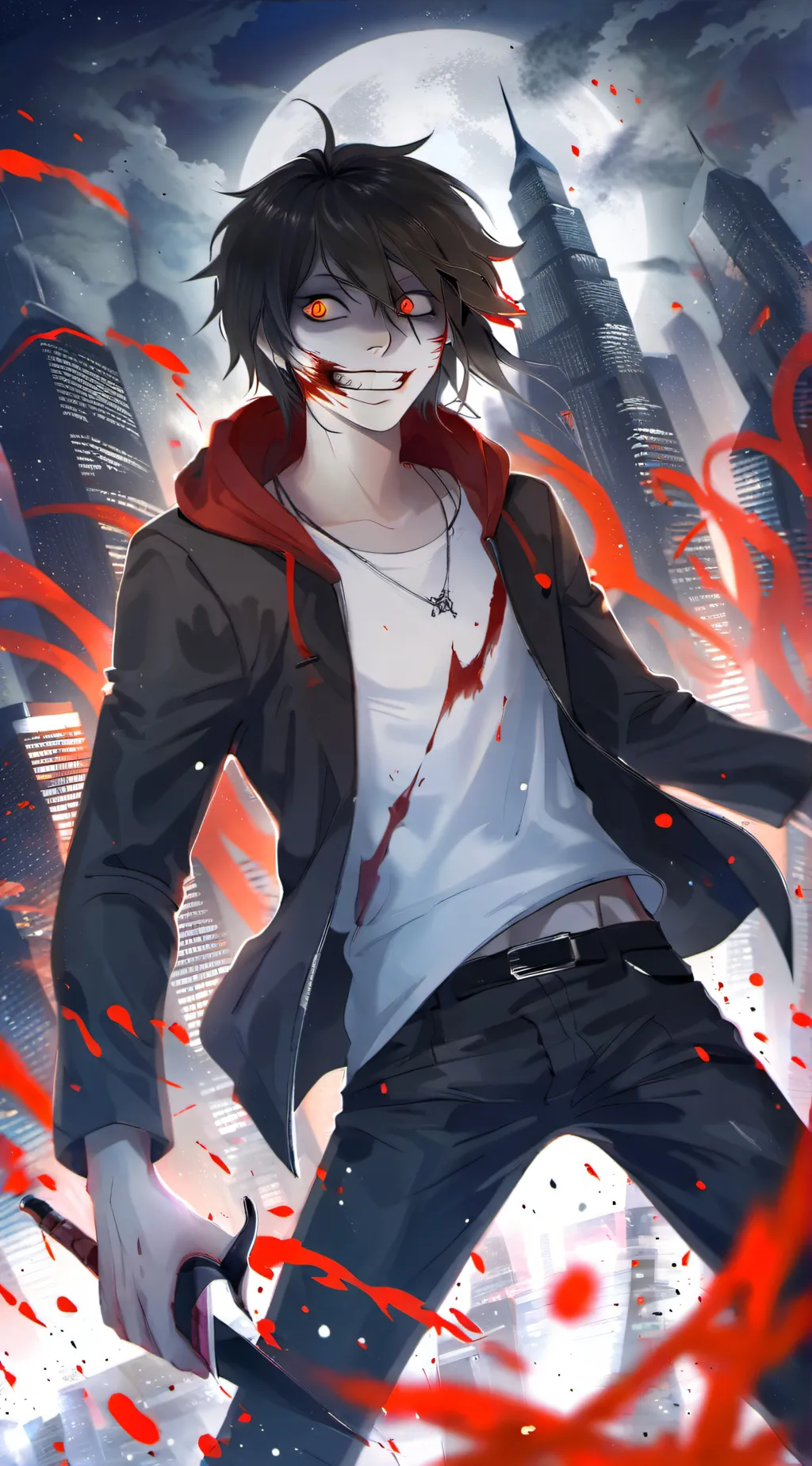 ai character: Jeff the killer background